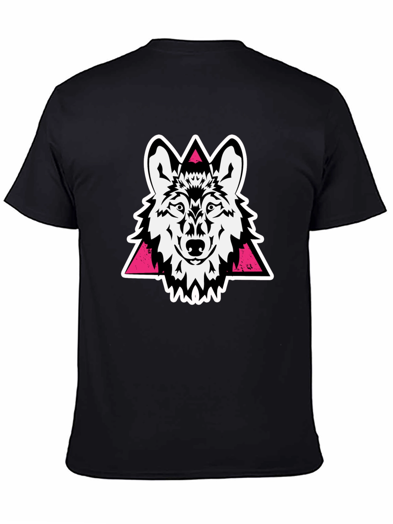 Black Wolf Graphic Tee - Black Cotton Blend view 4