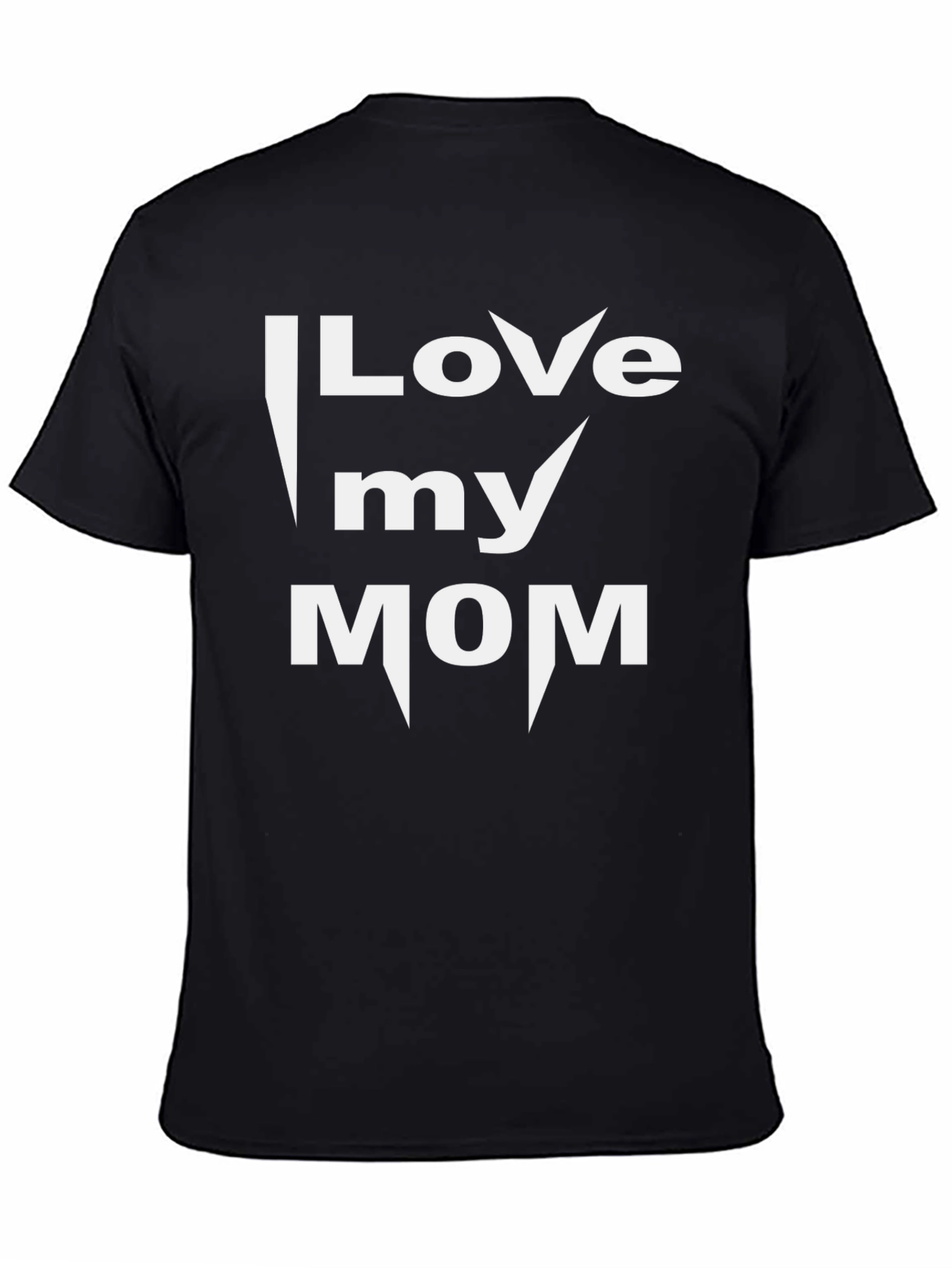 Black I Love My Mom Graphic T-Shirt - Black view 4