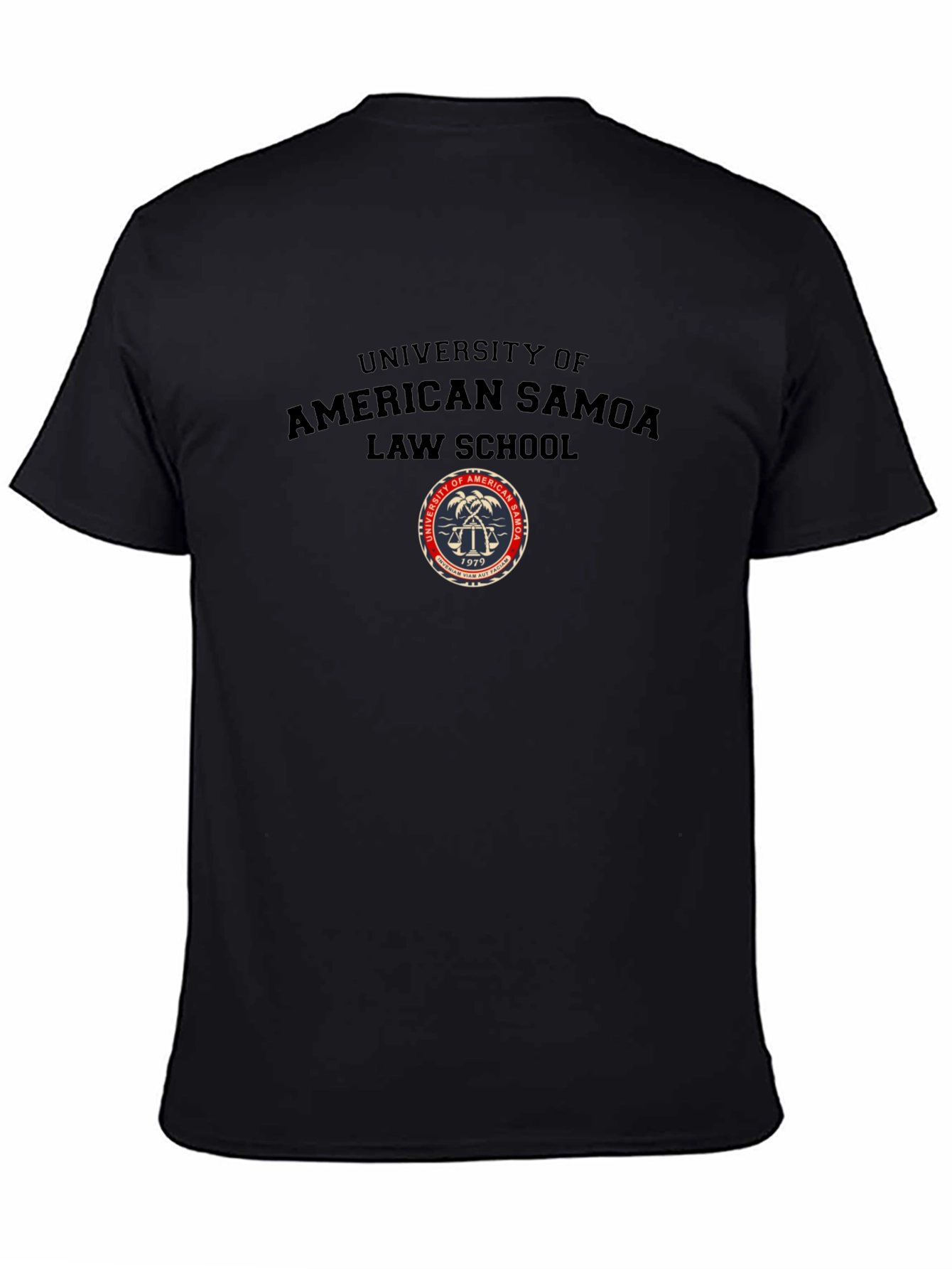 American Samoa Law School T-Shirt - Black - 4