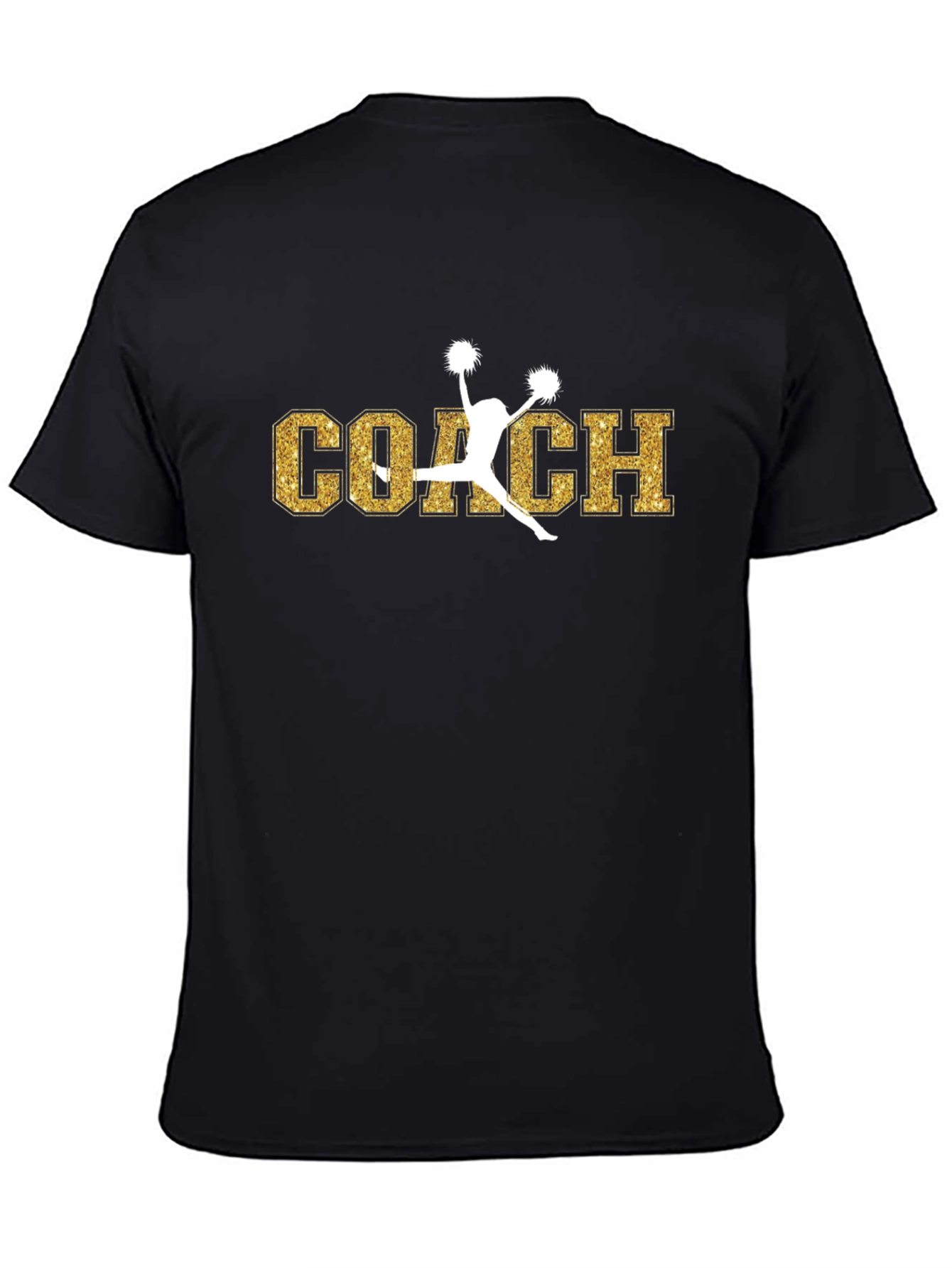 Black Coach Glitter Tee - Cheerleading Apparel view 4