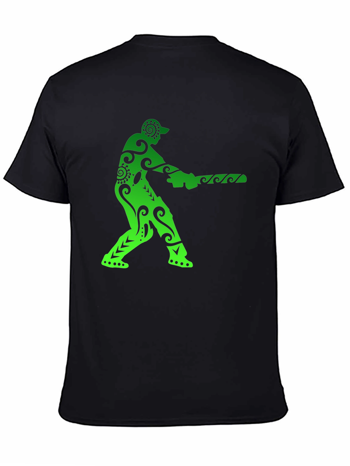 Black Cricket Player Graphic Tee view 4