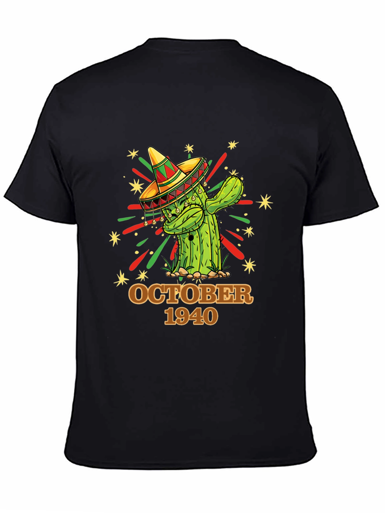 Black October 1940 Cactus T-Shirt view 4