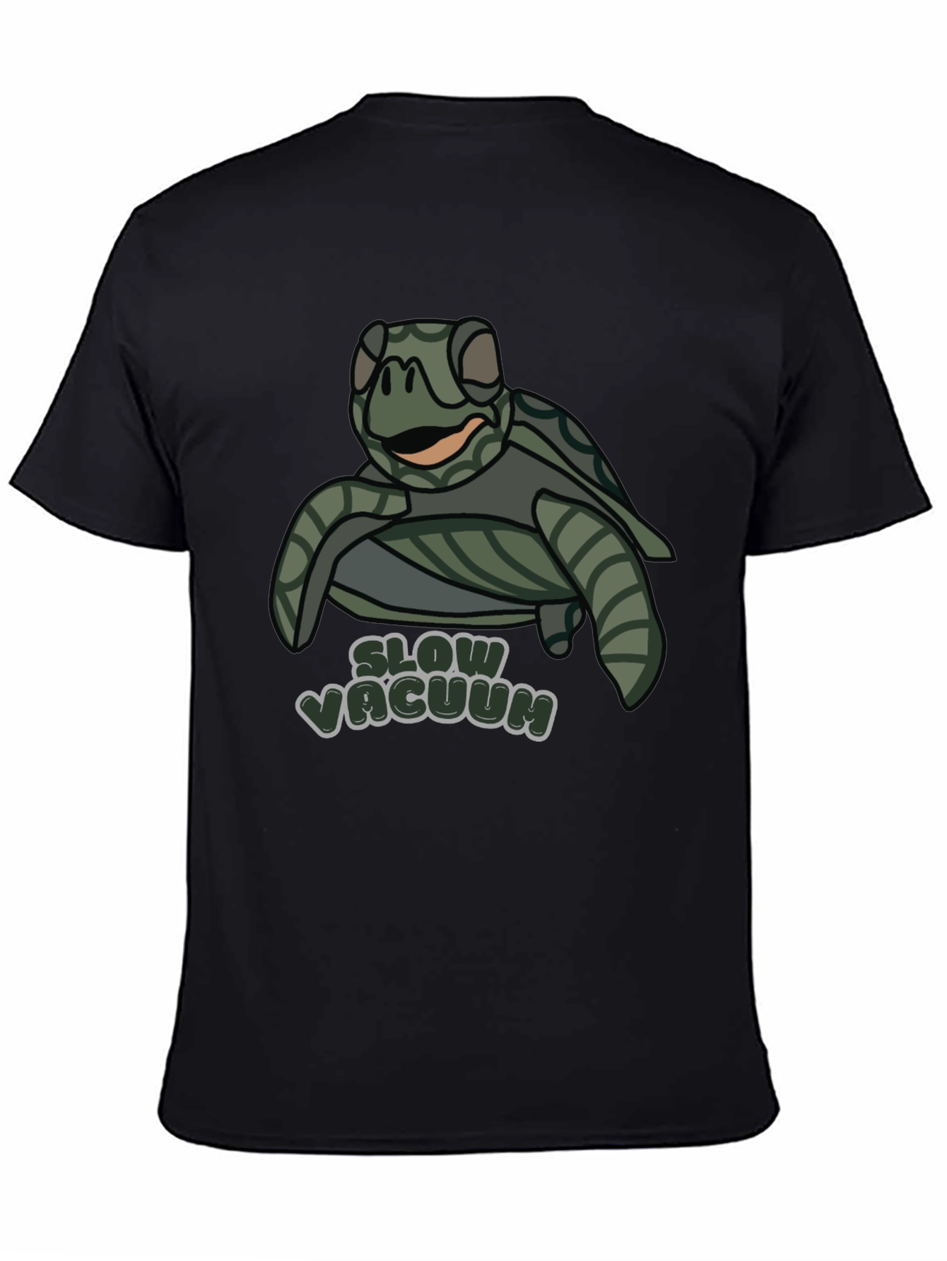 Black Slow Vacuum Turtle T-Shirt Funny Cute view 4
