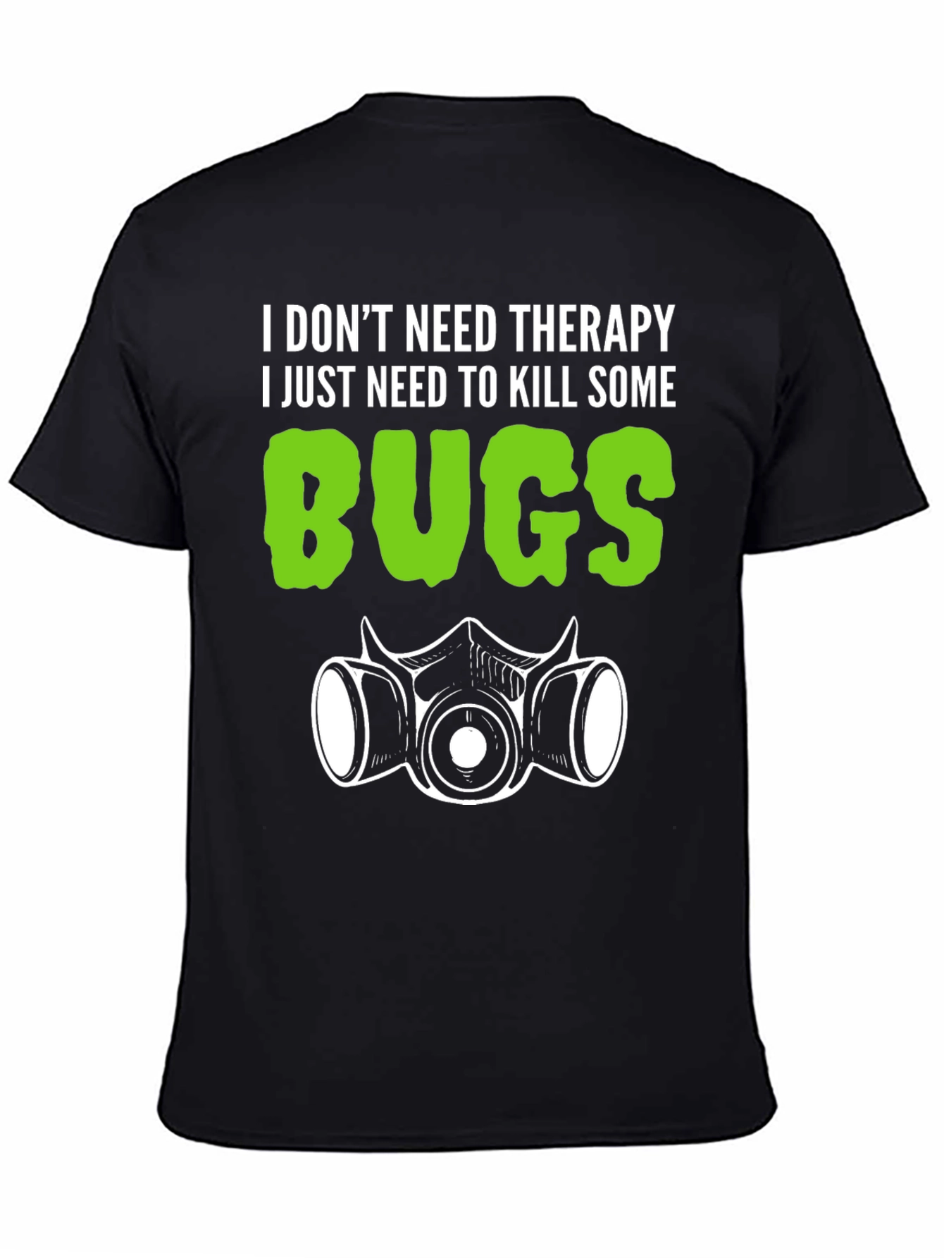 Black Funny Bug Killing T-Shirt view 4