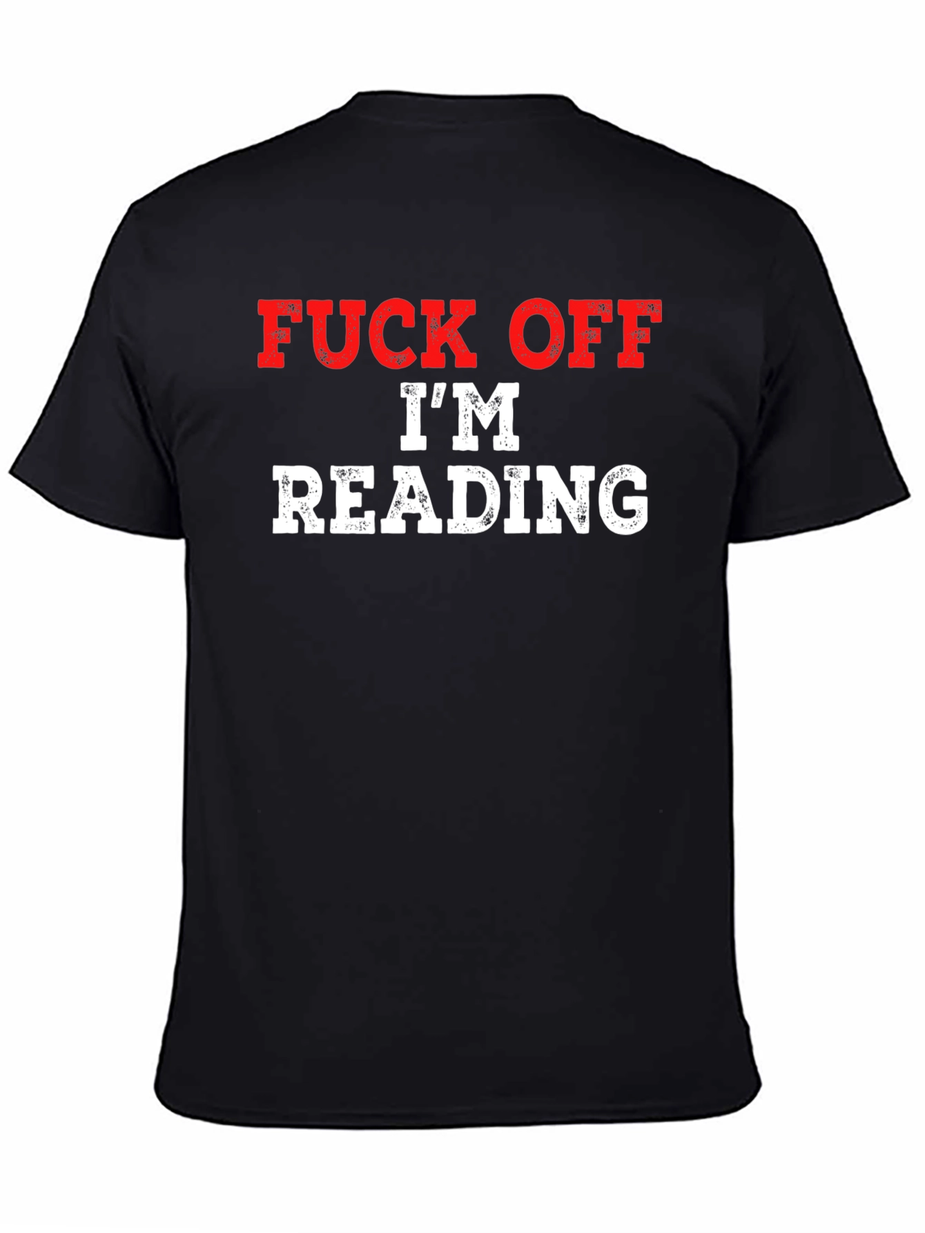 Black Funny Graphic Tee: Fuck Off, I'm Reading view 4