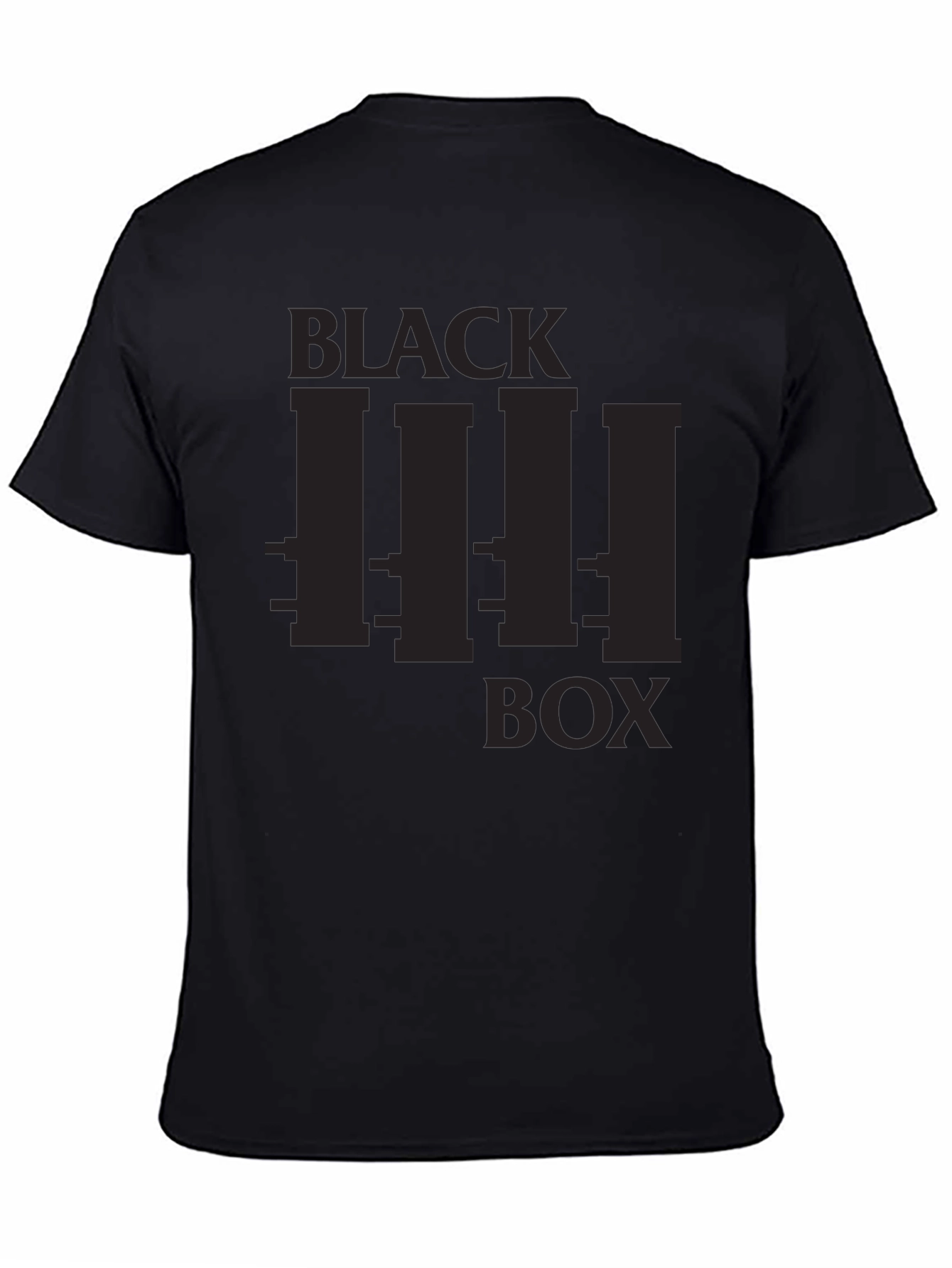 Black Black Box Graphic Tee - Stylish Minimalist Design view 4