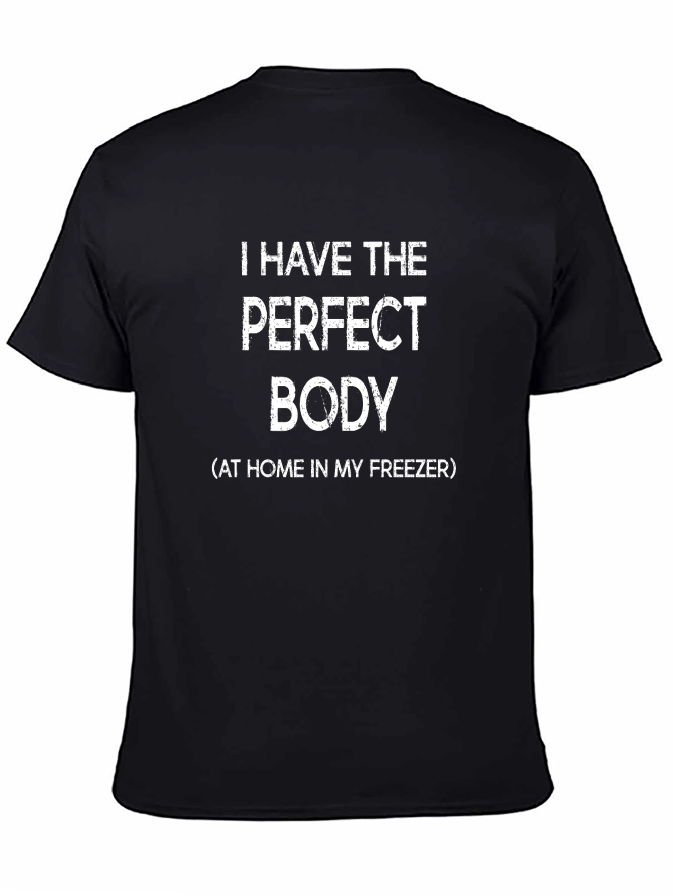 Black Perfect Body Humor Tee - Funny Graphic T-Shirt view 4