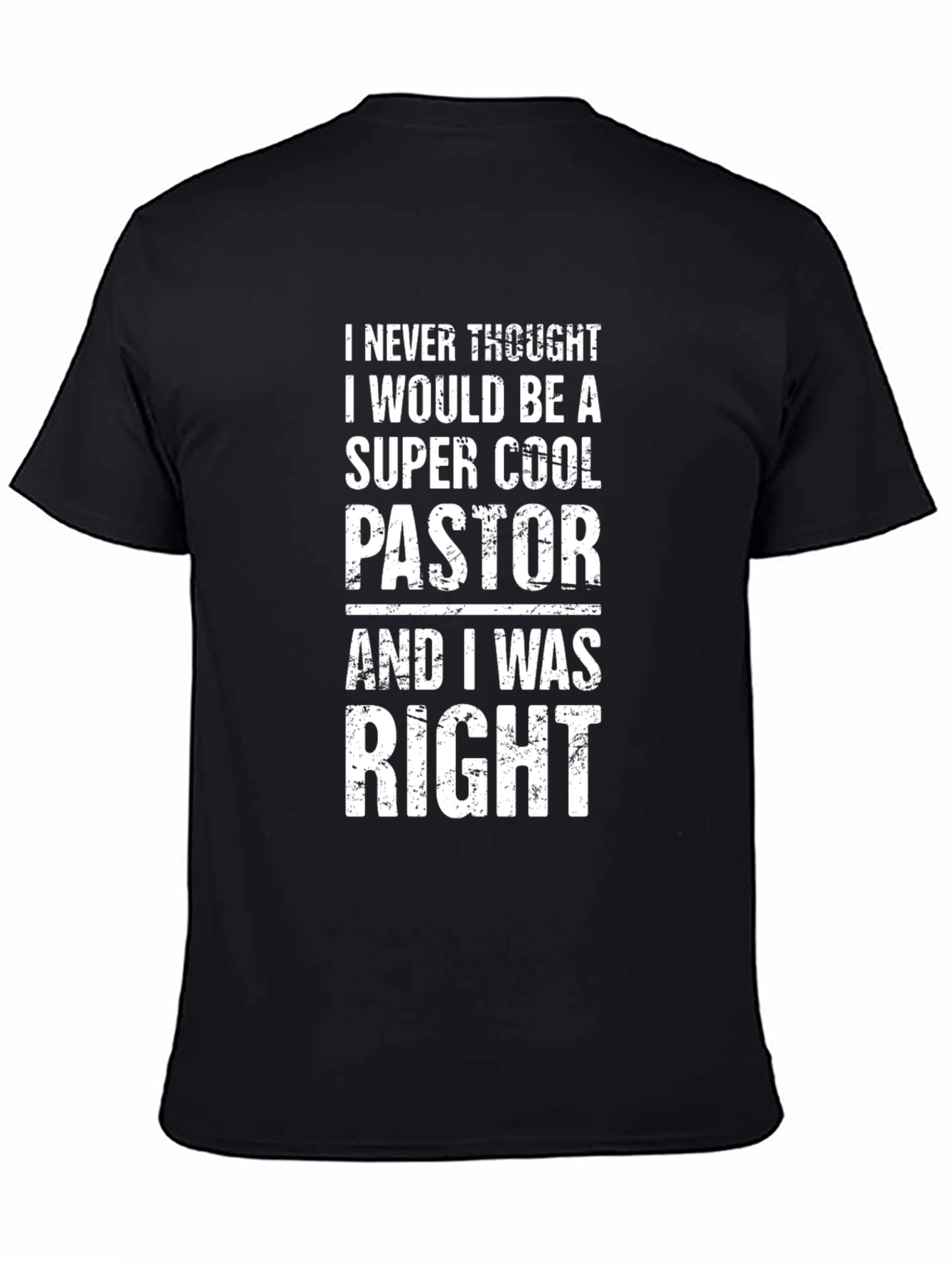 Black Super Cool Pastor Graphic T-Shirt view 4