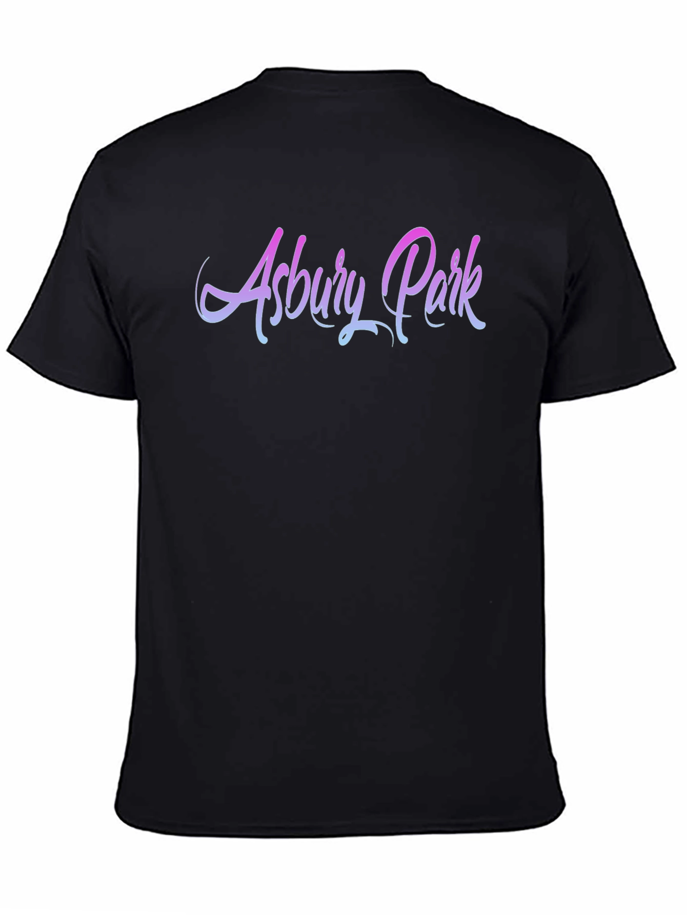 Black Asbury Park Gradient Text Graphic Tee view 4