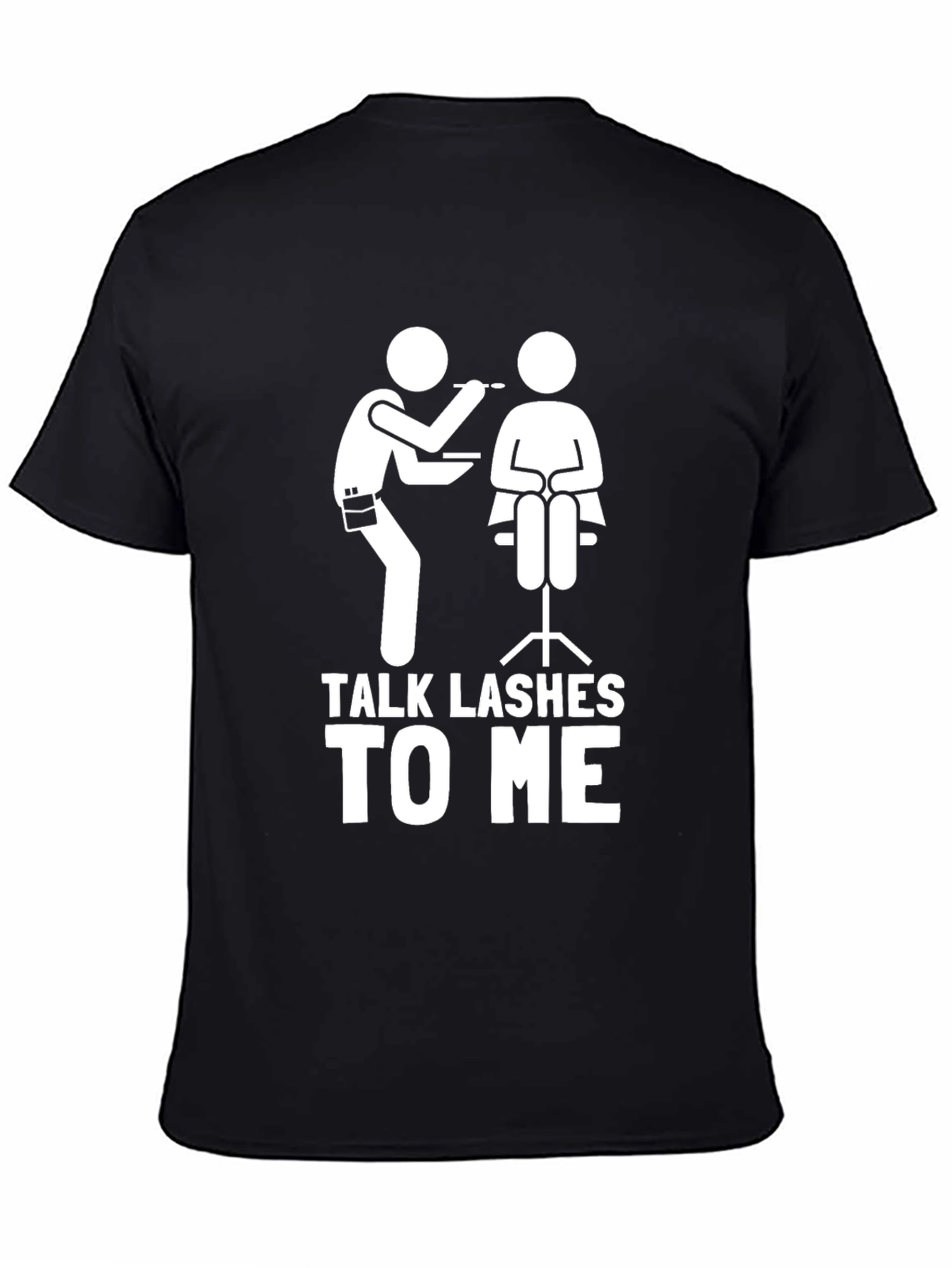 Black Talk Lashes to Me T-Shirt - Unisex Fashion Tee view 4