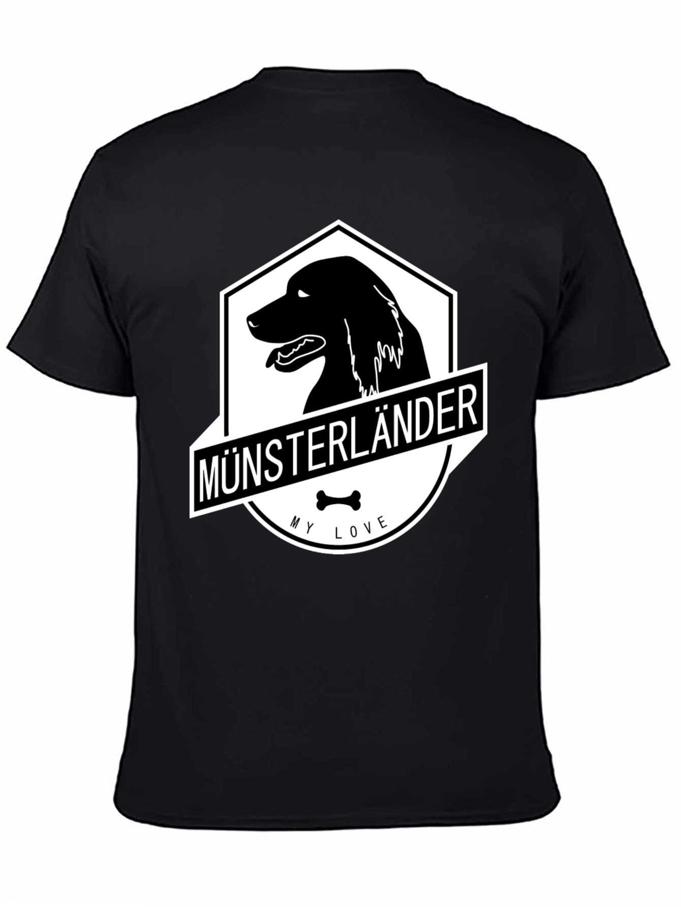 Black Münsterländer Dog T-Shirt - My Love Black Tee view 4