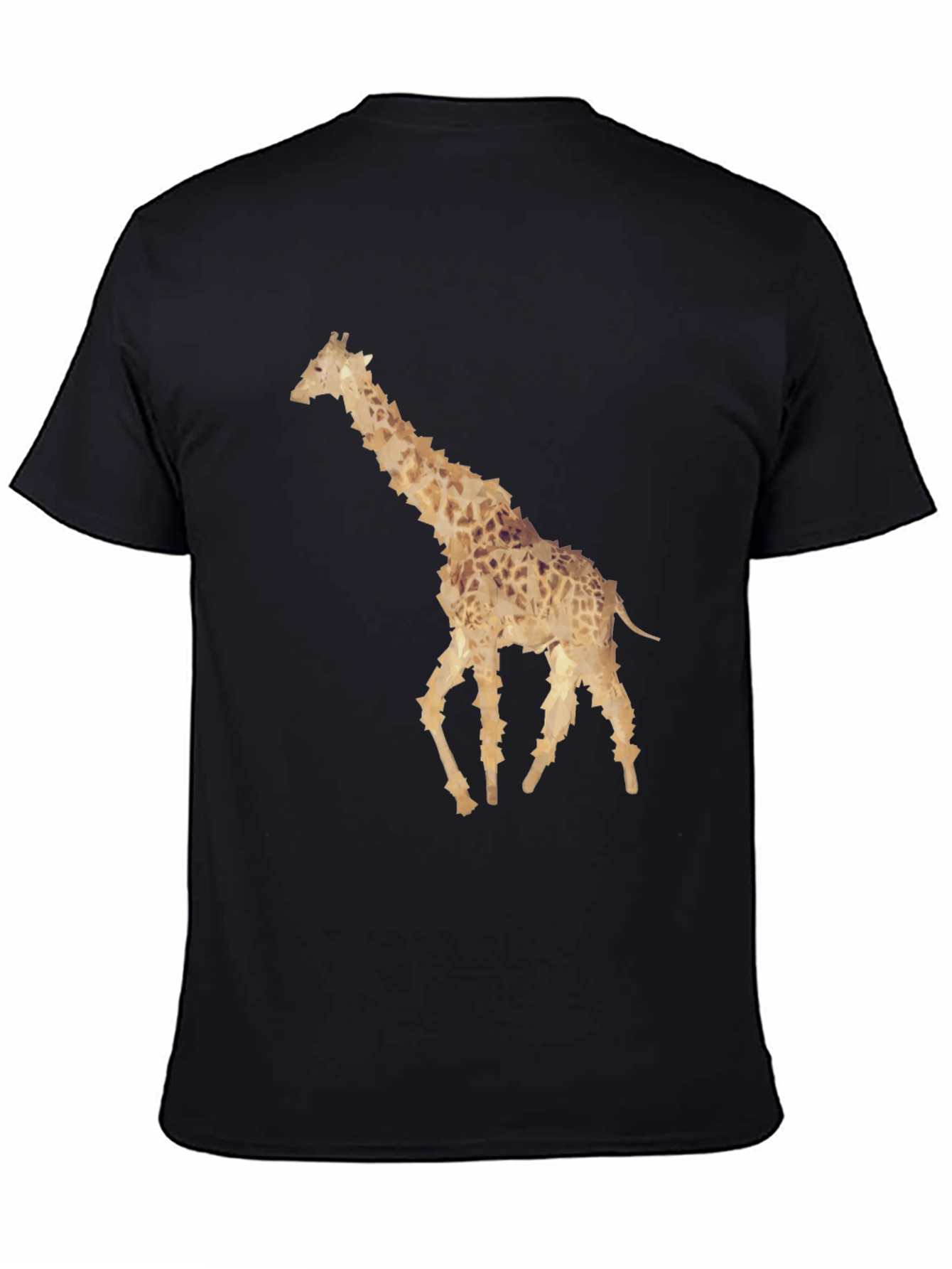 Black Giraffe Graphic Print Black T-Shirt view 4