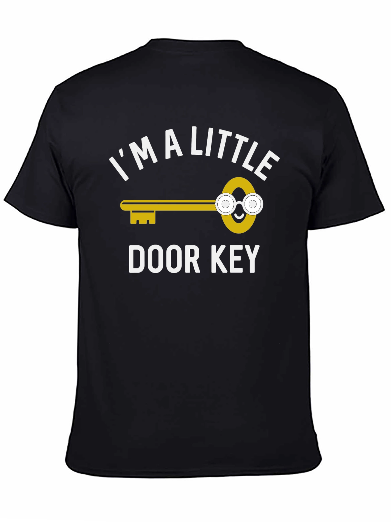 Black I'm A Little Door Key Funny Graphic T-Shirt view 4
