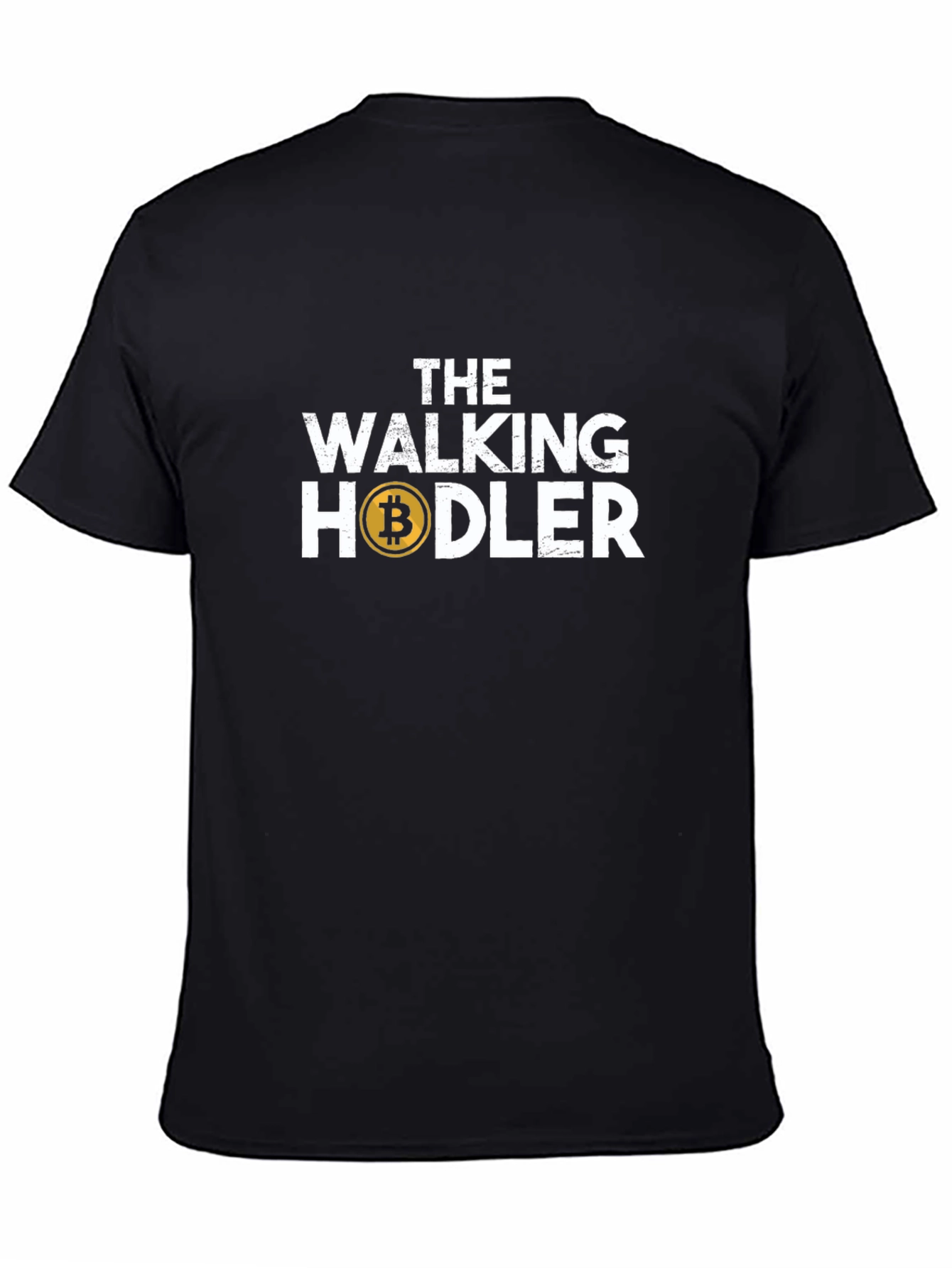 Black The Walking Hodler T-Shirt - Crypto Bitcoin Tee view 4