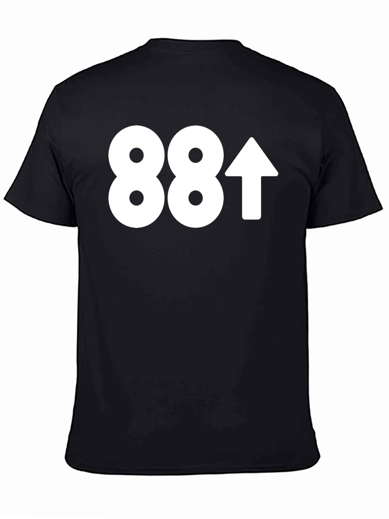 Black 88 Up Arrow T-Shirt - Casual Graphic Tee view 4