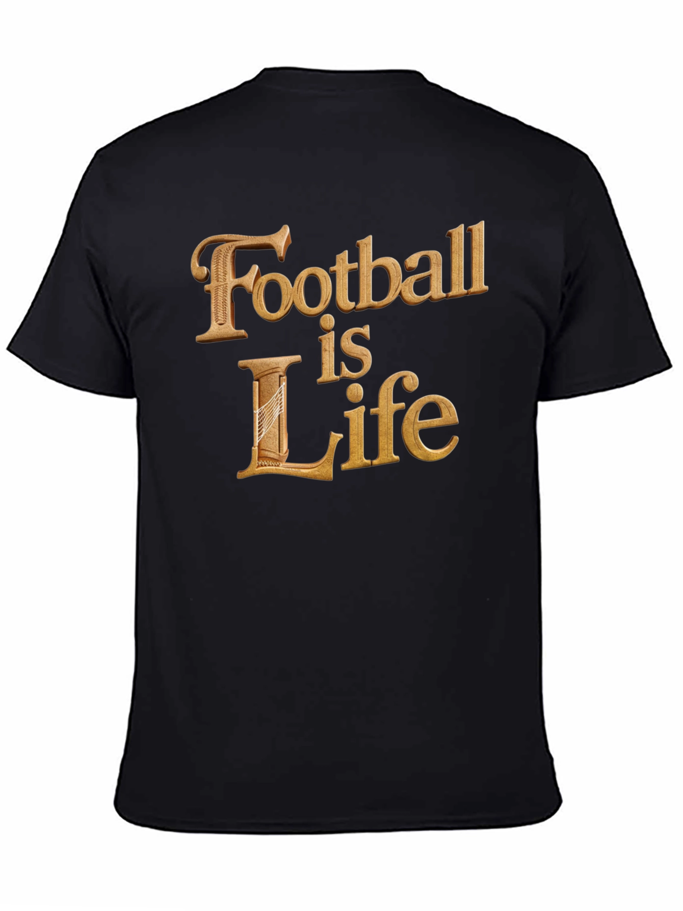 Black Football is Life T-Shirt - Premium Cotton view 4