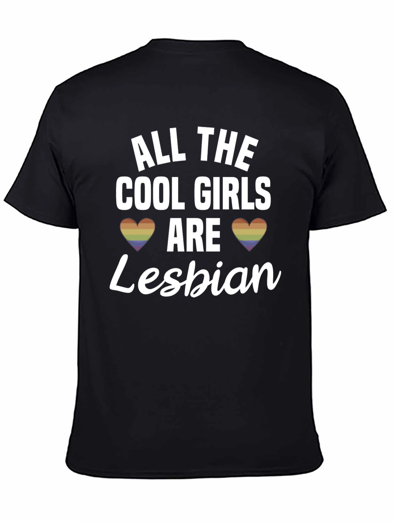 Black Cool Girls Lesbian T-Shirt - Pride Apparel view 4