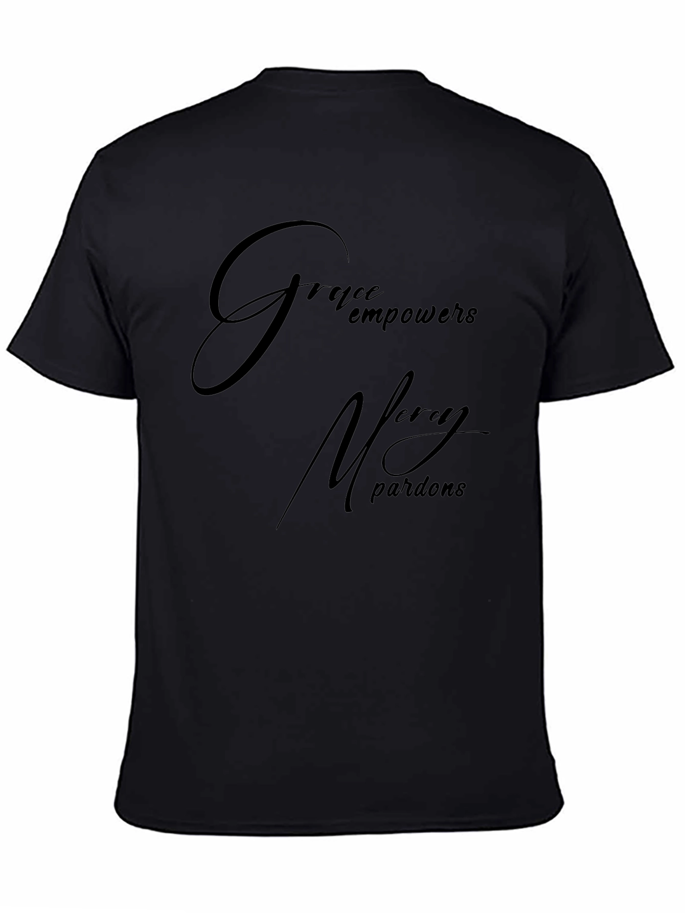Black Grace Empowers Men's Black T-Shirt view 4