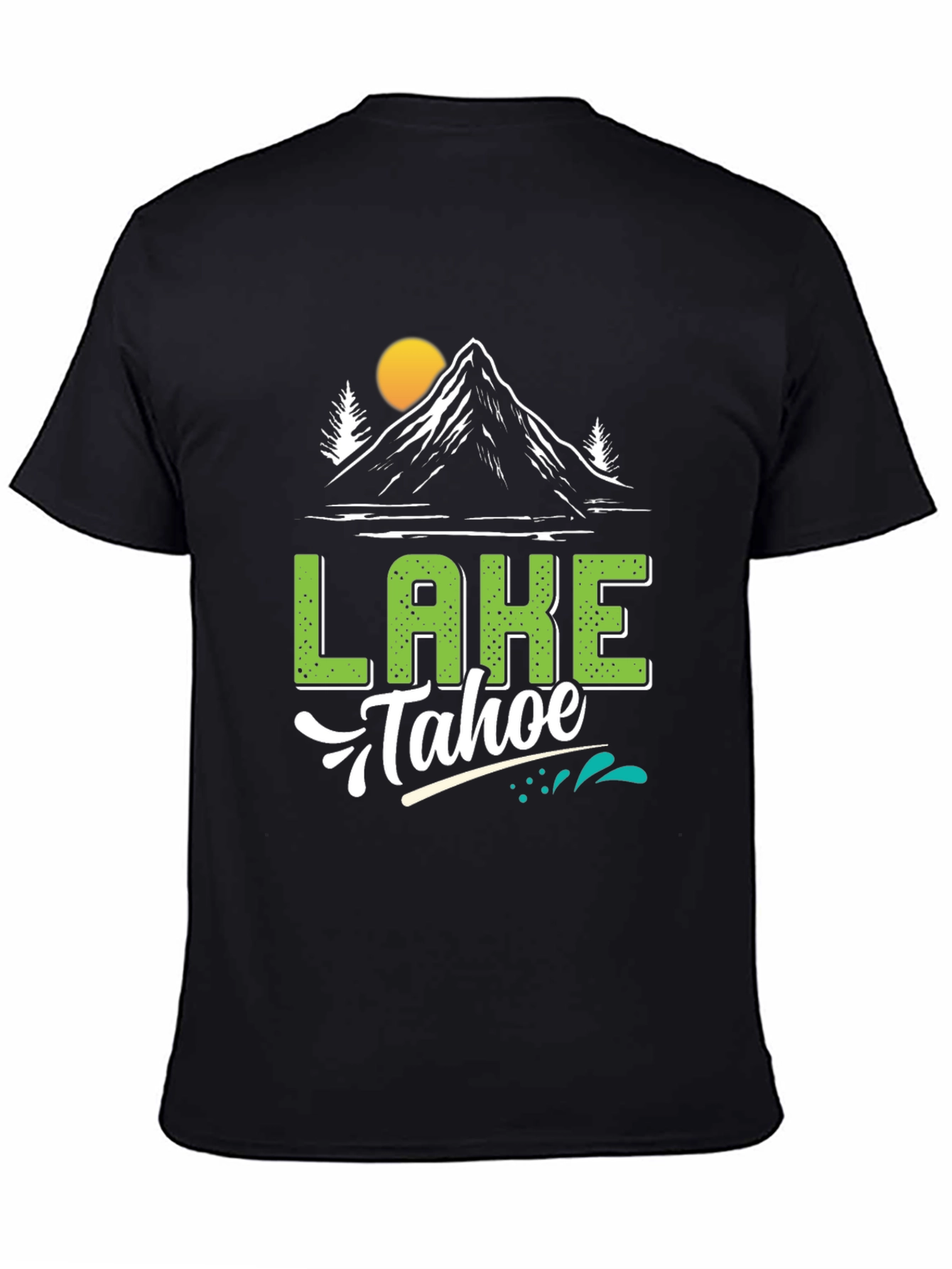 Black Lake Tahoe Black Graphic Tee view 4