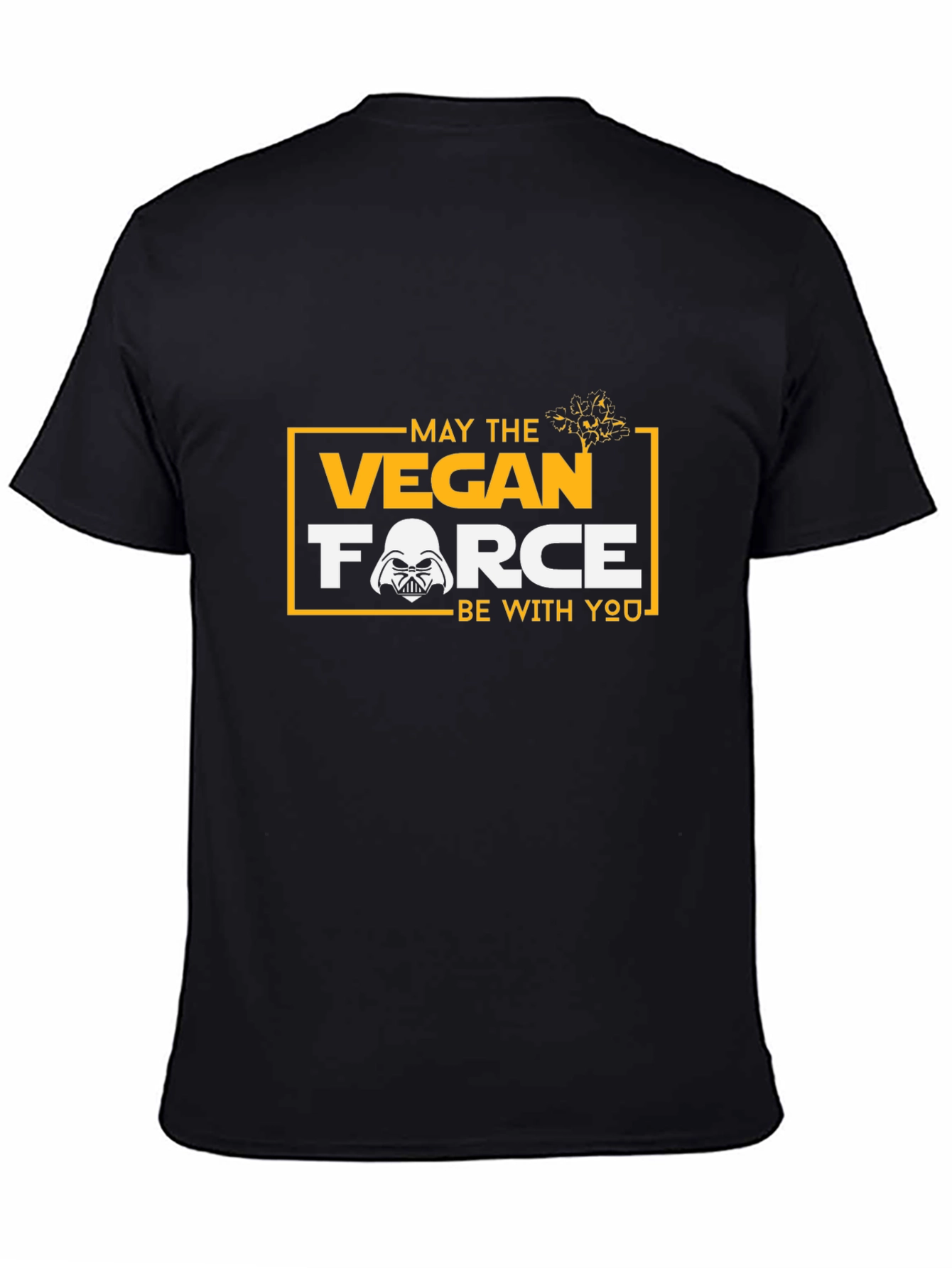 Vegan Force Star Wars Inspired Black T-Shirt - 4