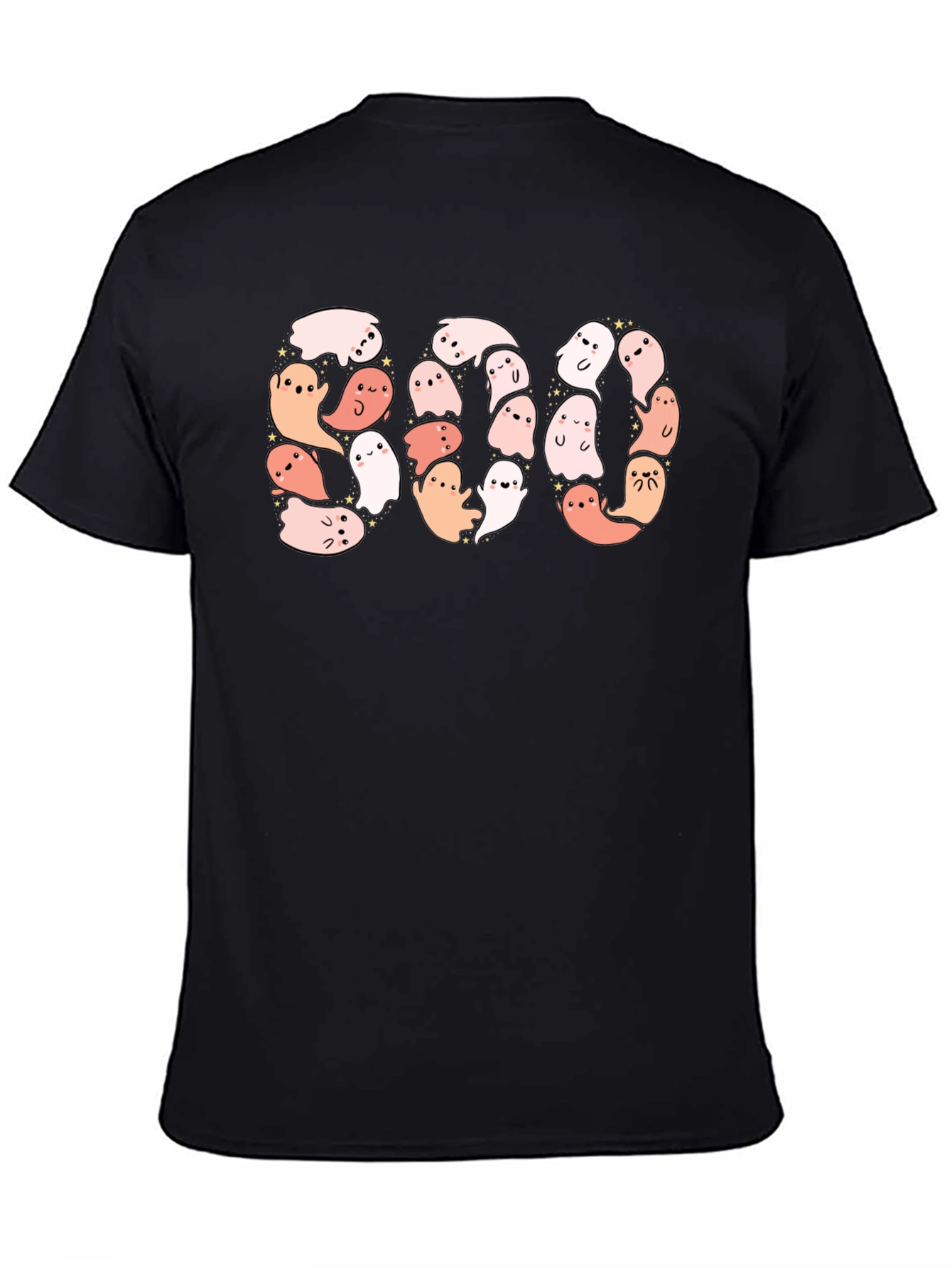 Black Boo Ghost Graphic Tee - Halloween Fun! view 4