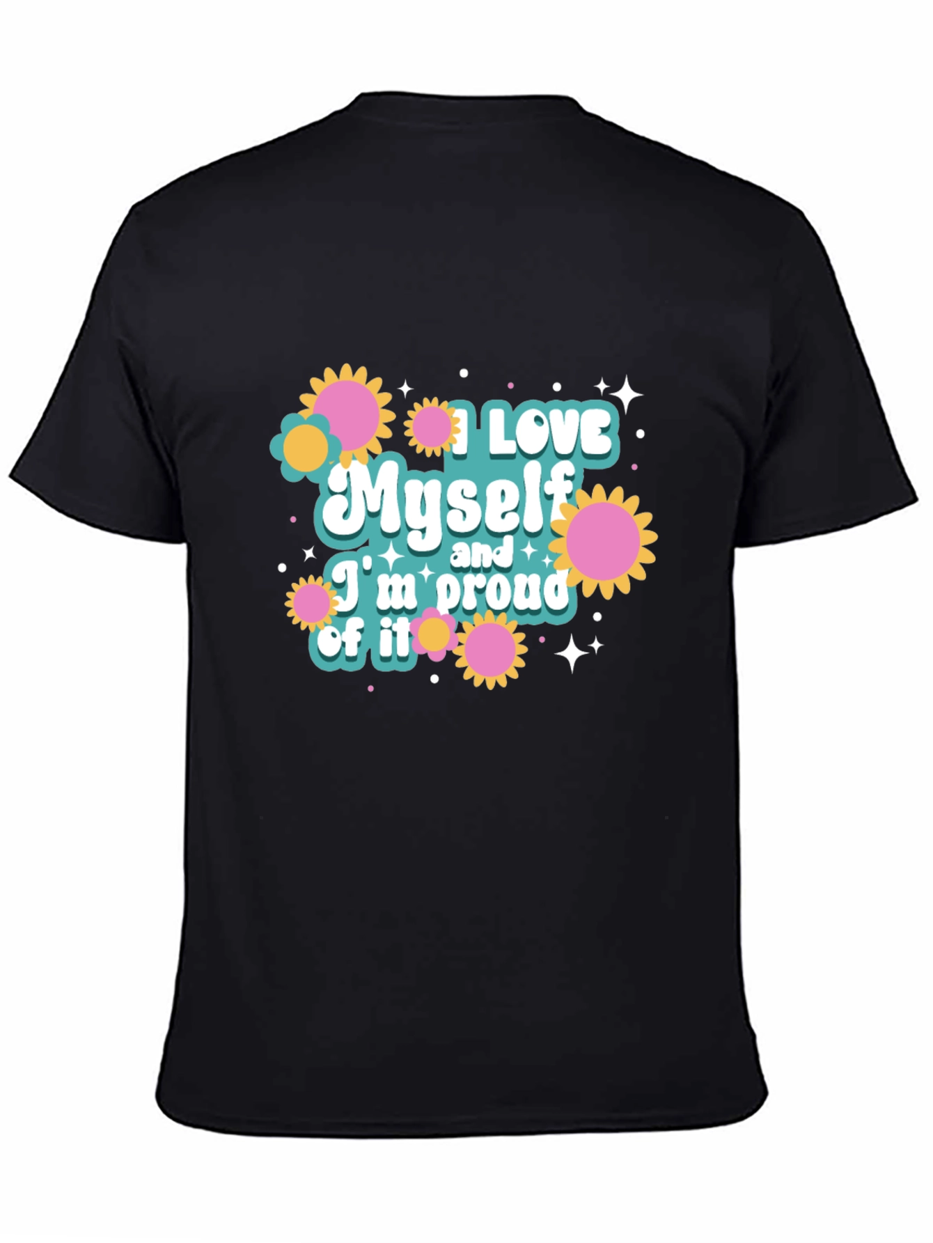Black I Love Myself Graphic Tee view 4