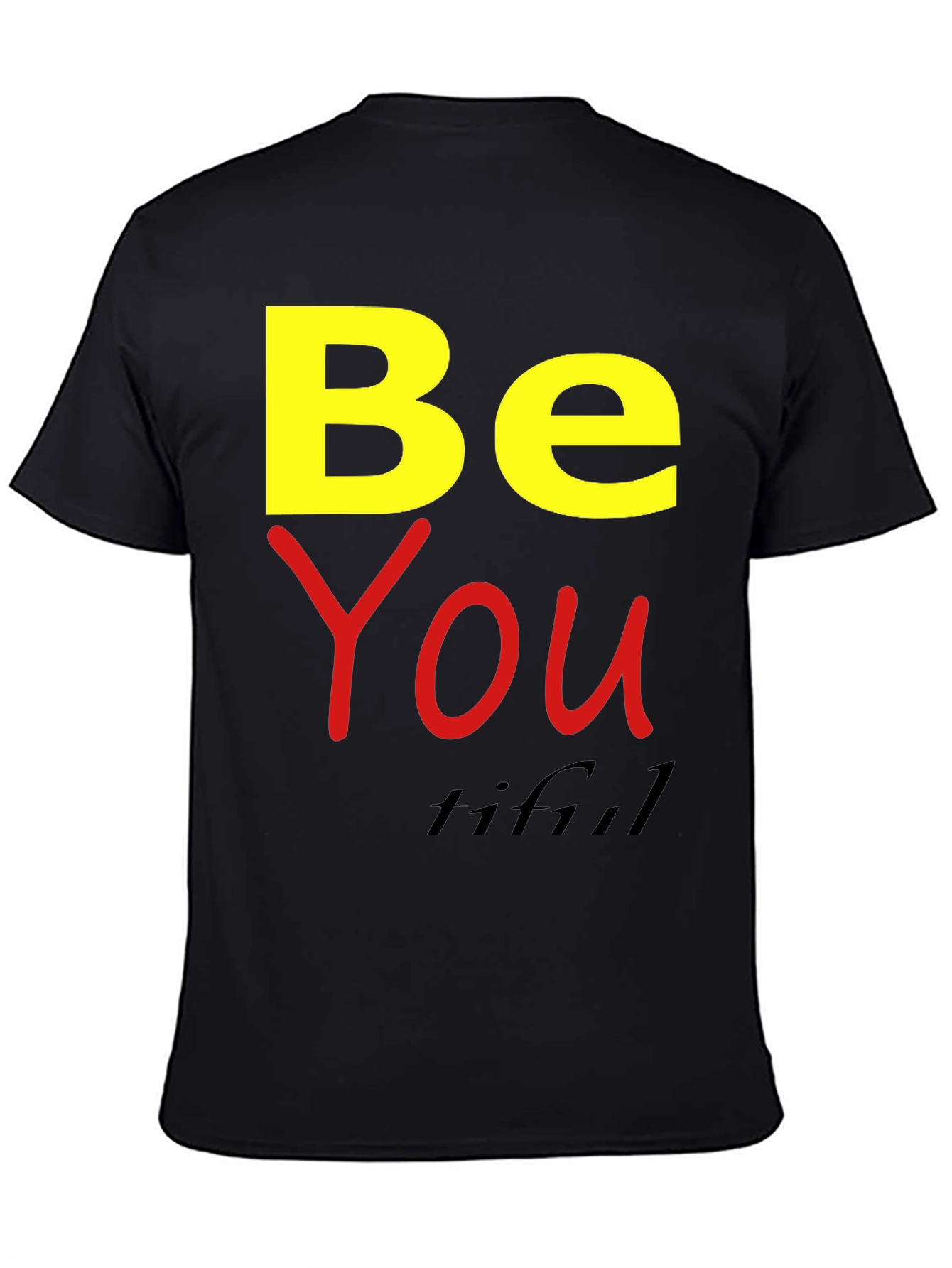 Black Be You Tiful Graphic Tee - Black view 4
