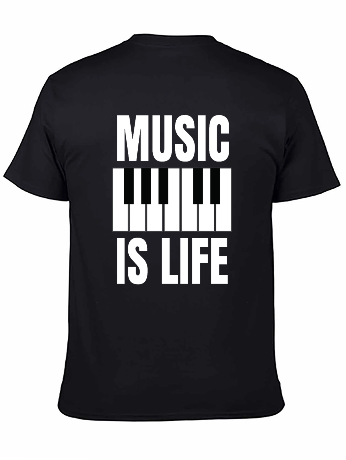 Black Music is Life Graphic T-Shirt - Black view 4