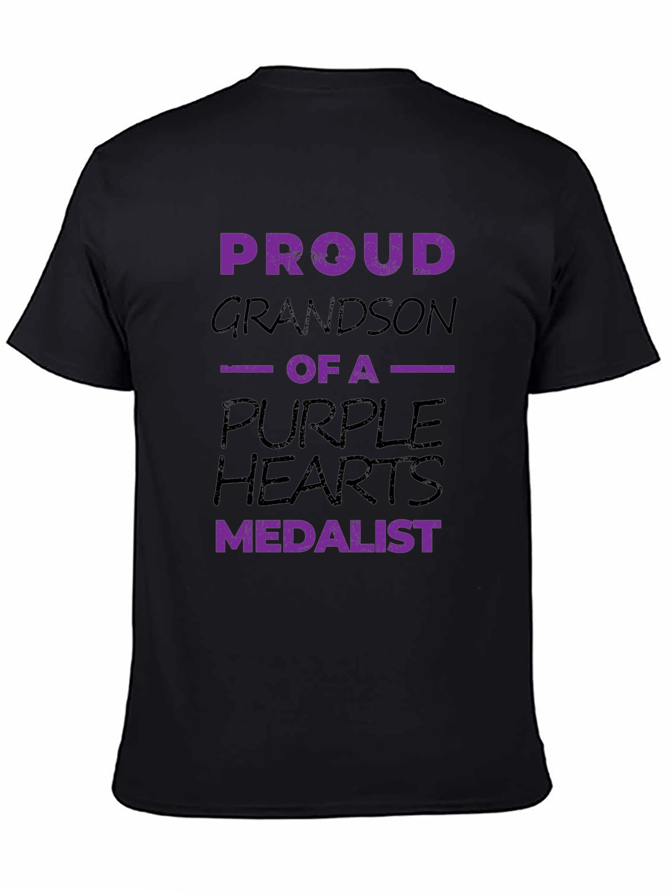Proud Grandson of a Purple Hearts Medalist T-Shirt - 4