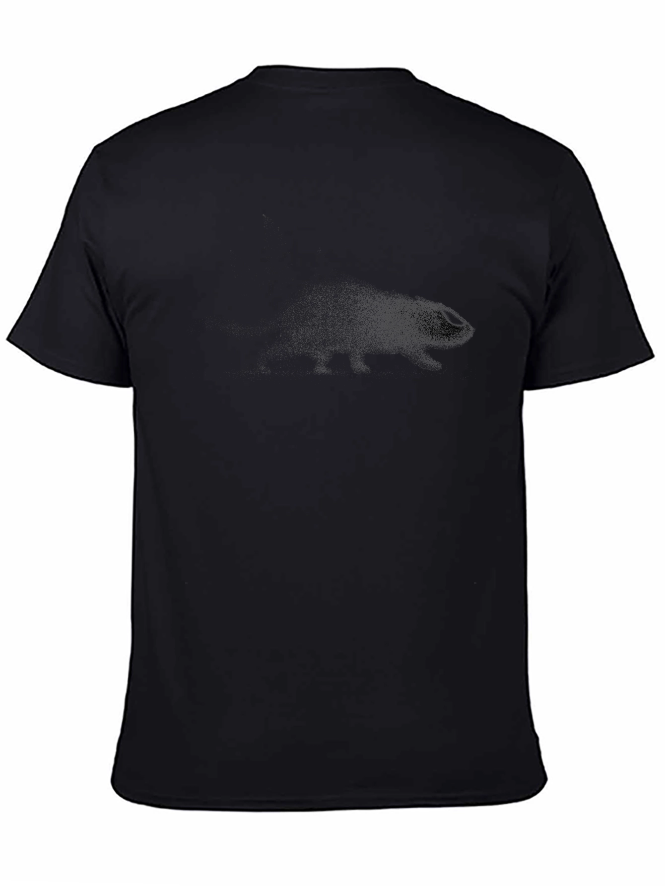 Black Men's Solid Black Crew Neck T-Shirt view 4