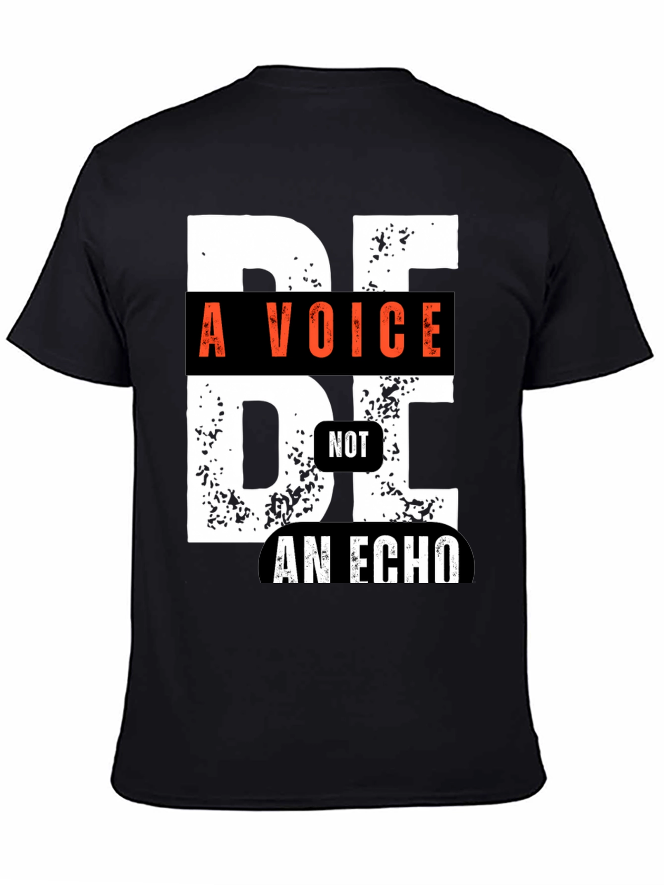 Black Be a Voice, Not an Echo Graphic Tee - Unisex view 4