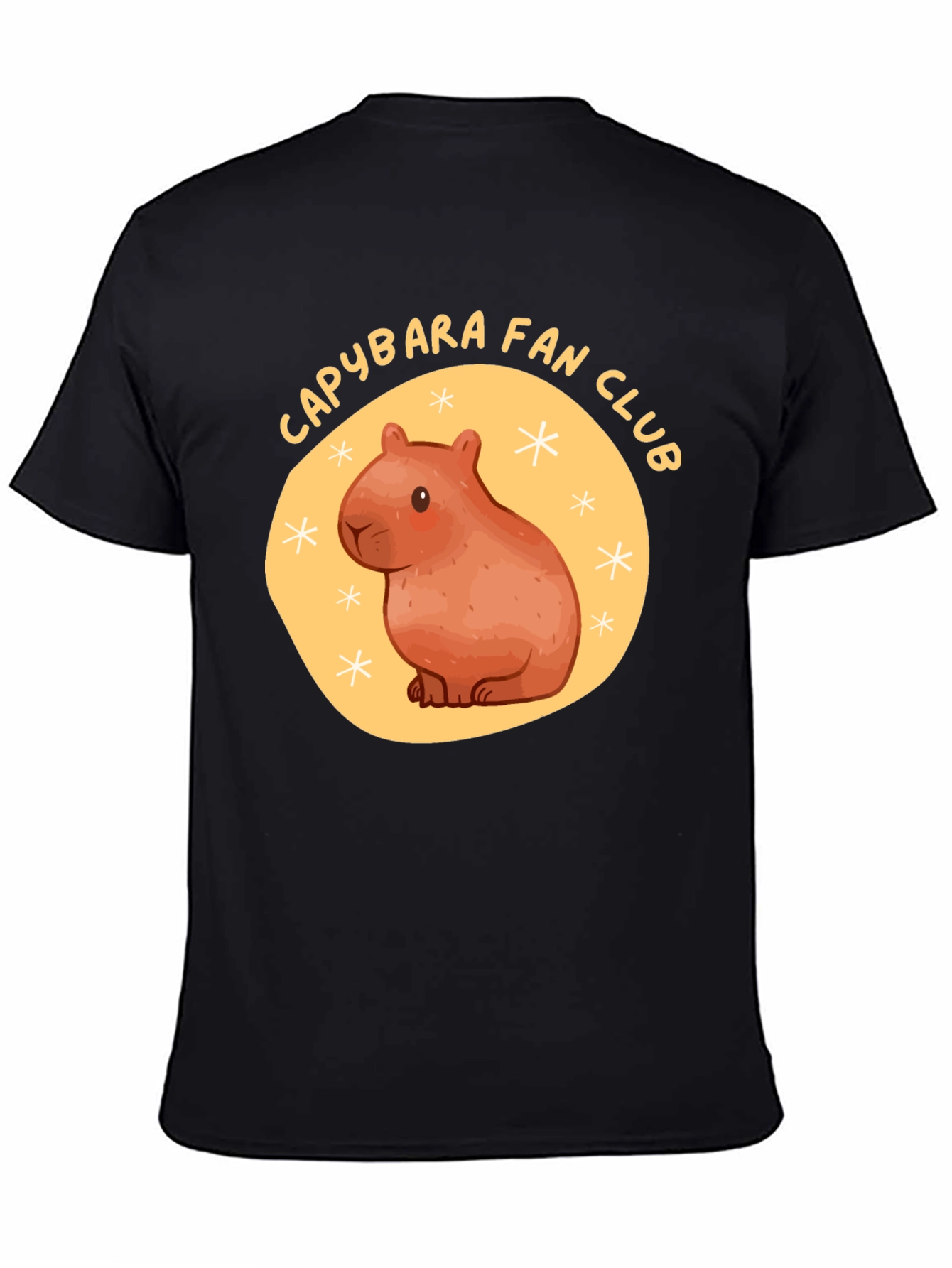 Black Capybara Fan Club Graphic Tee view 4