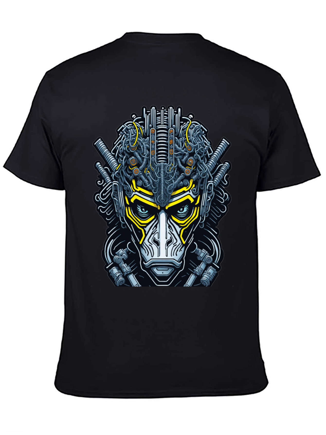 Black Cyberpunk Monkey Graphic Tee - Unique Streetwear view 4