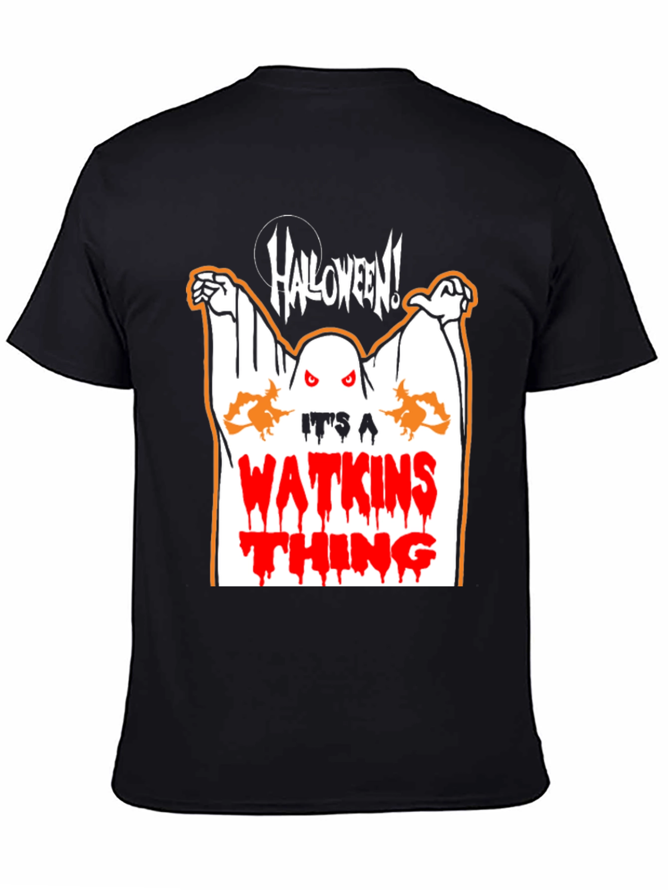 Black Halloween Watkins Thing T-Shirt view 4