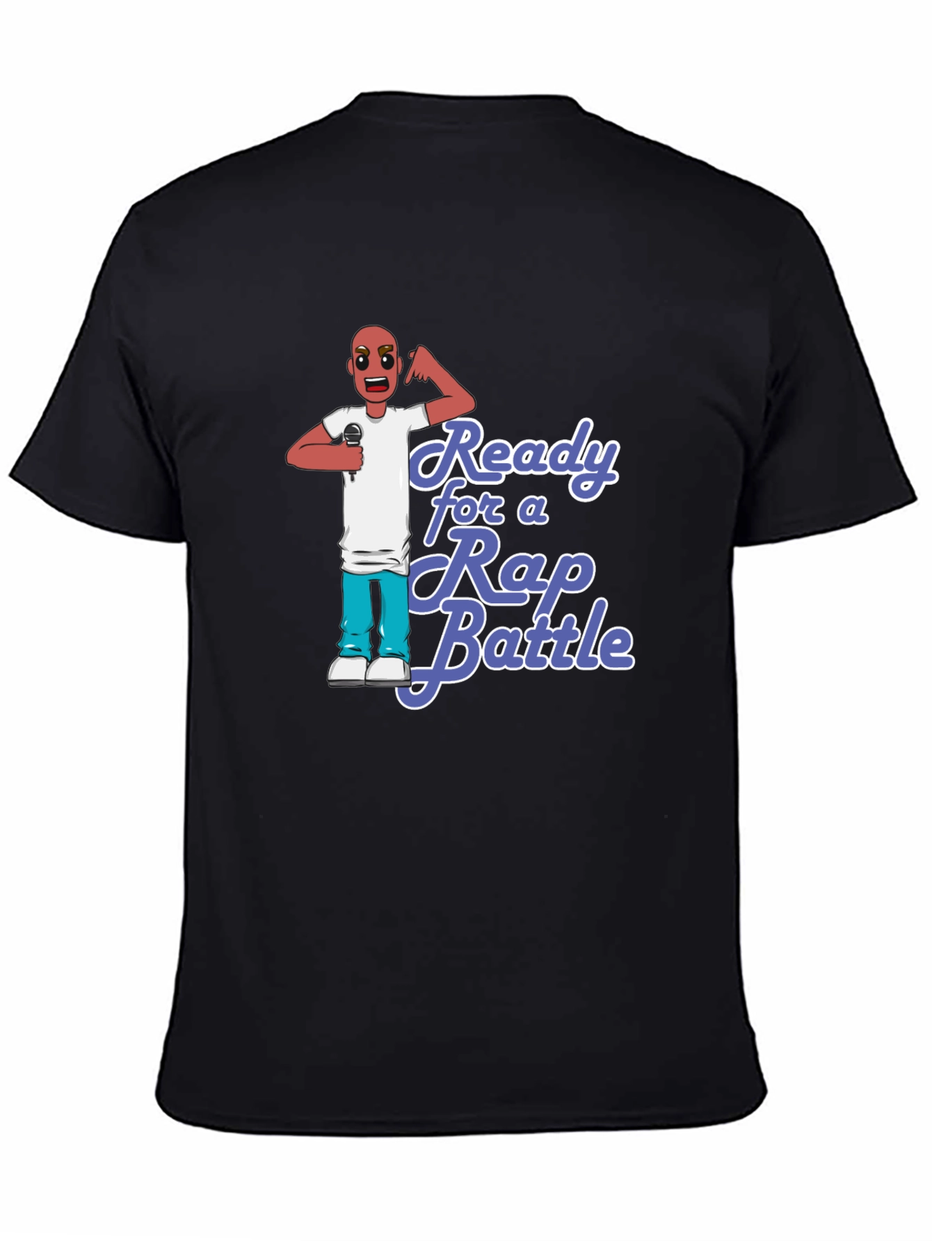 Black Ready for a Rap Battle T-Shirt view 4