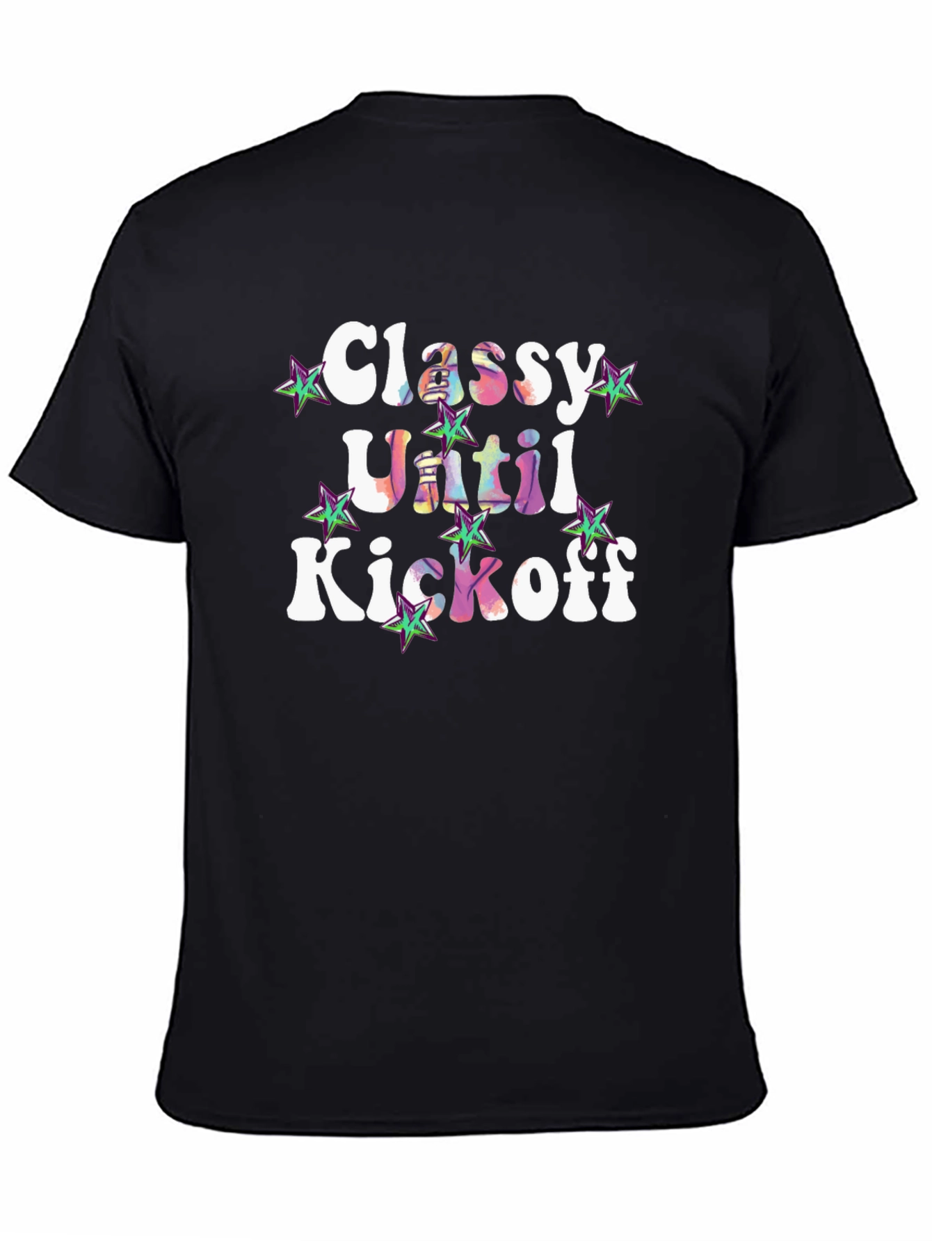 Black Classy Until Kickoff Graphic Tee view 4