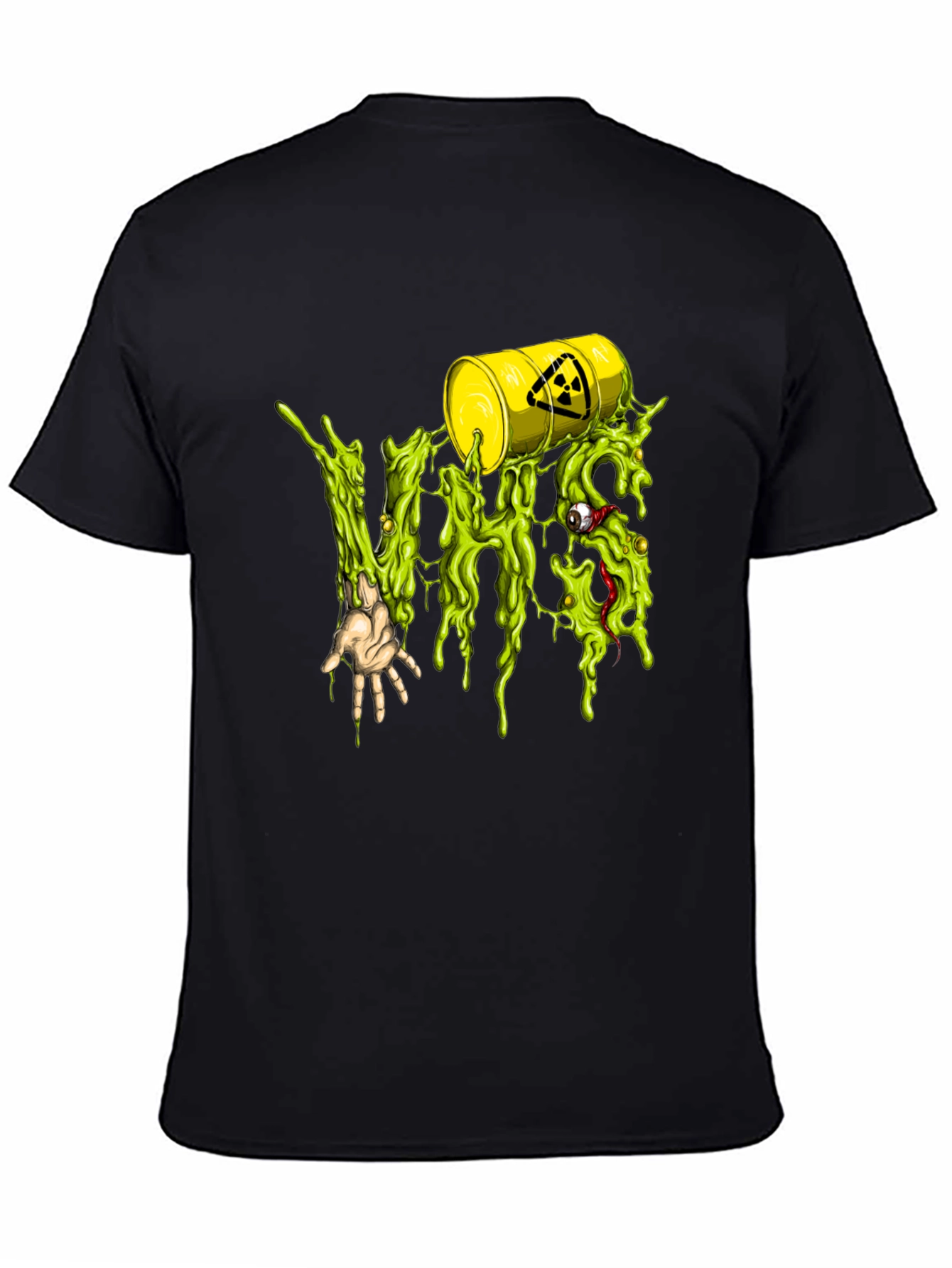 Black Radioactive Slime Graphic Black T-Shirt view 4