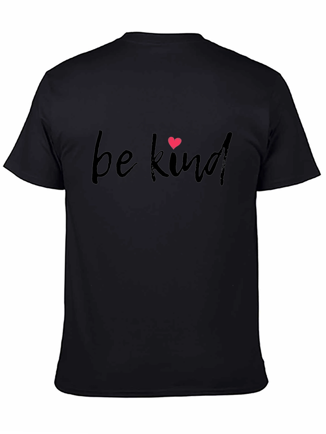 Black Be Kind Heart Graphic T-Shirt - Black view 4