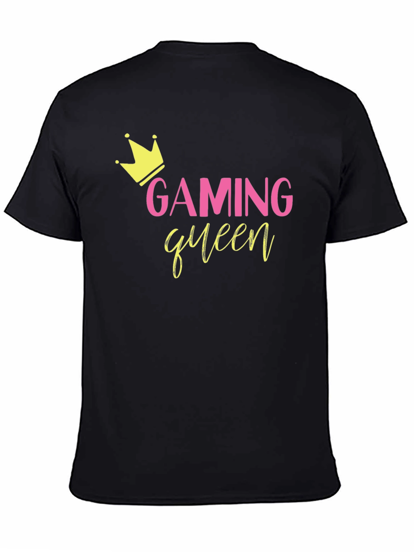 Black Gaming Queen Black T-Shirt view 4