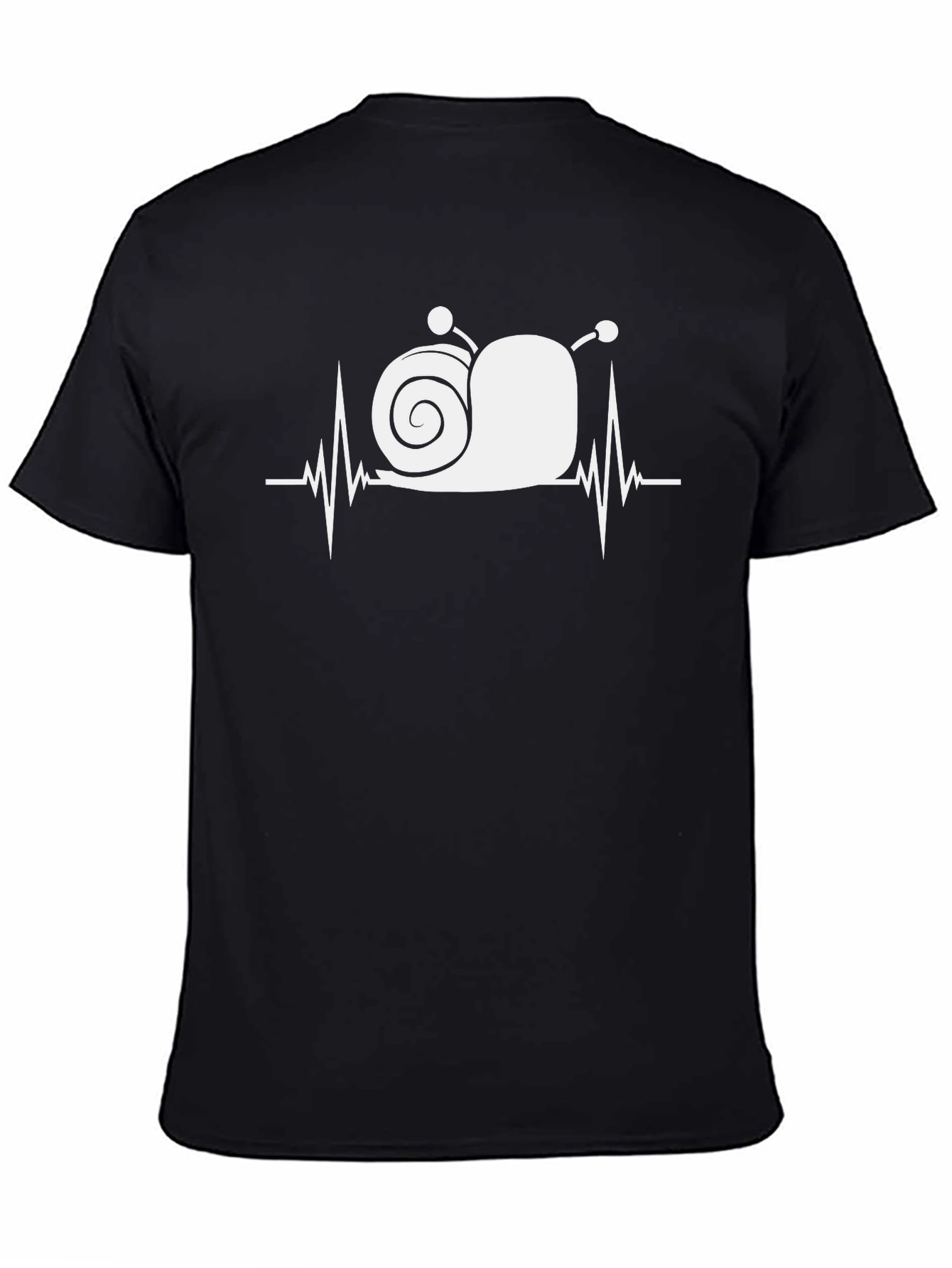 Black Snail Heartbeat Graphic Tee - Quirky & Cool view 4