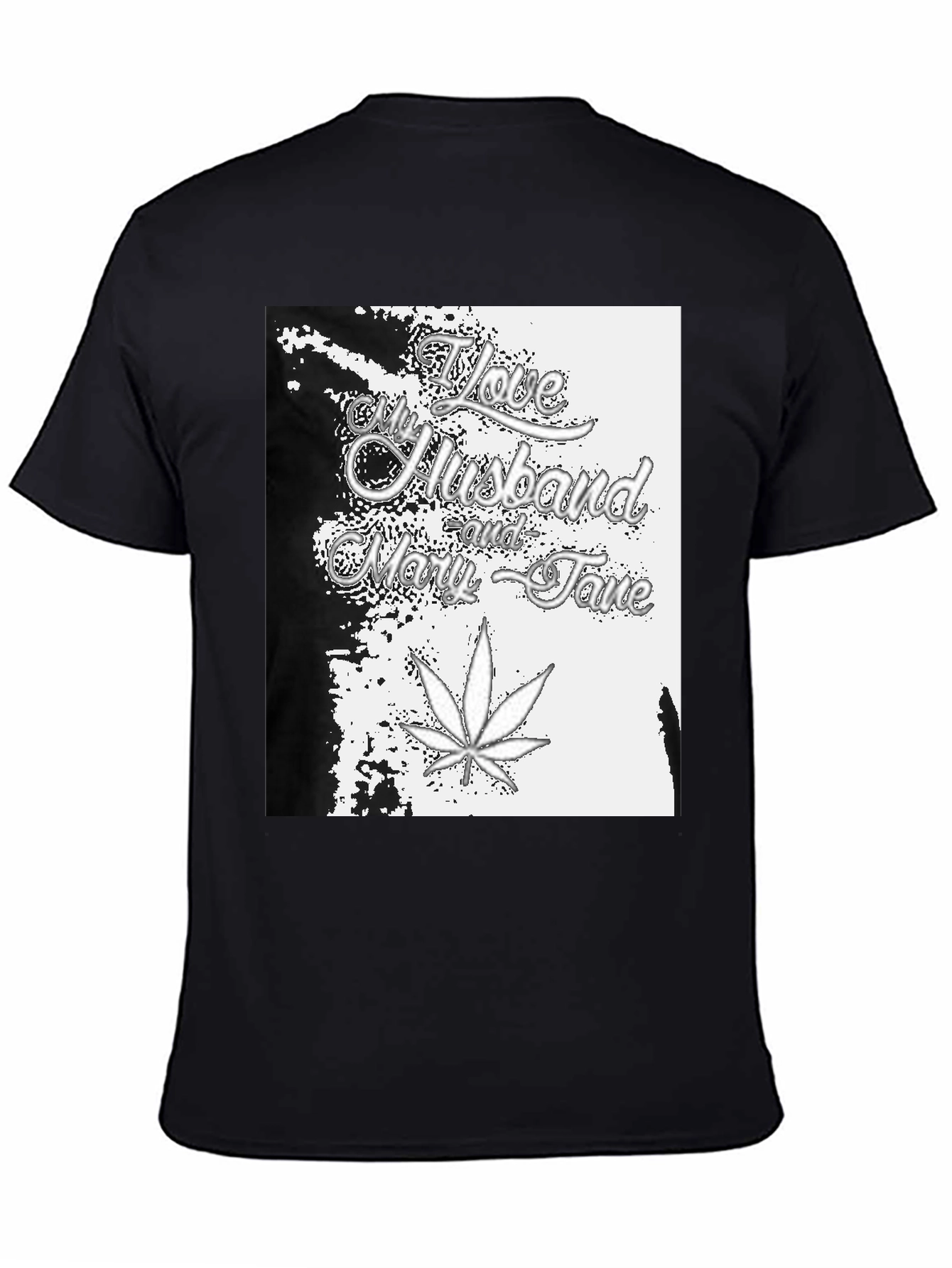 Black I Love My Husband and Mary Jane Black T-Shirt view 4