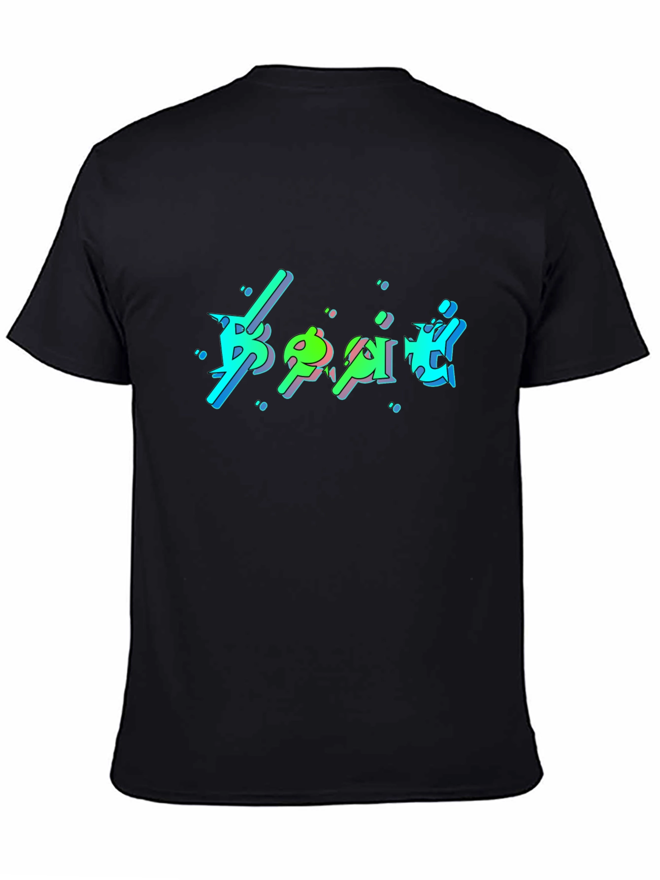 Black Cool Graphic Print Black T-Shirt view 4