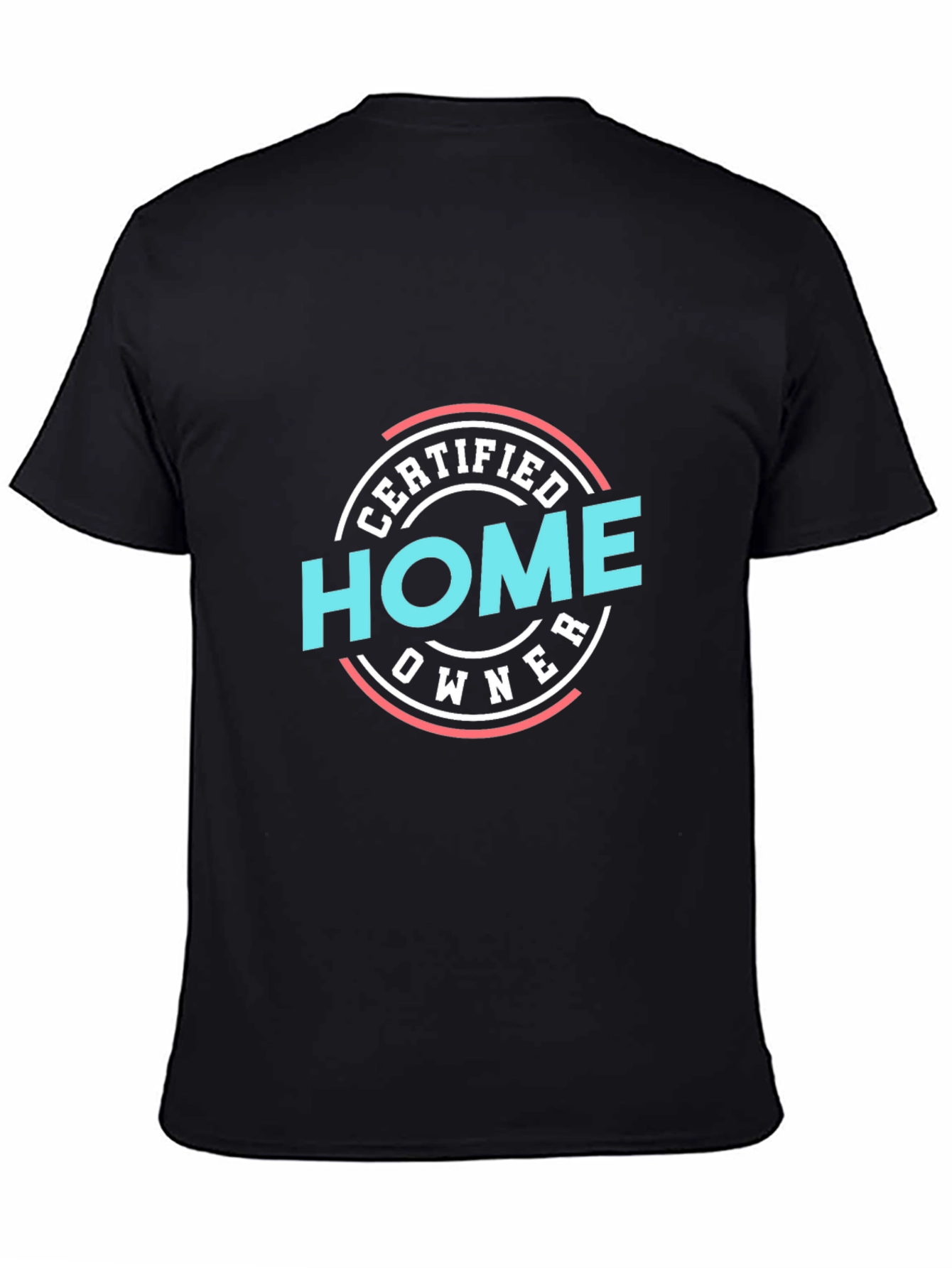 Black Certified Home Owner Tee - New Homeowner Gift view 4
