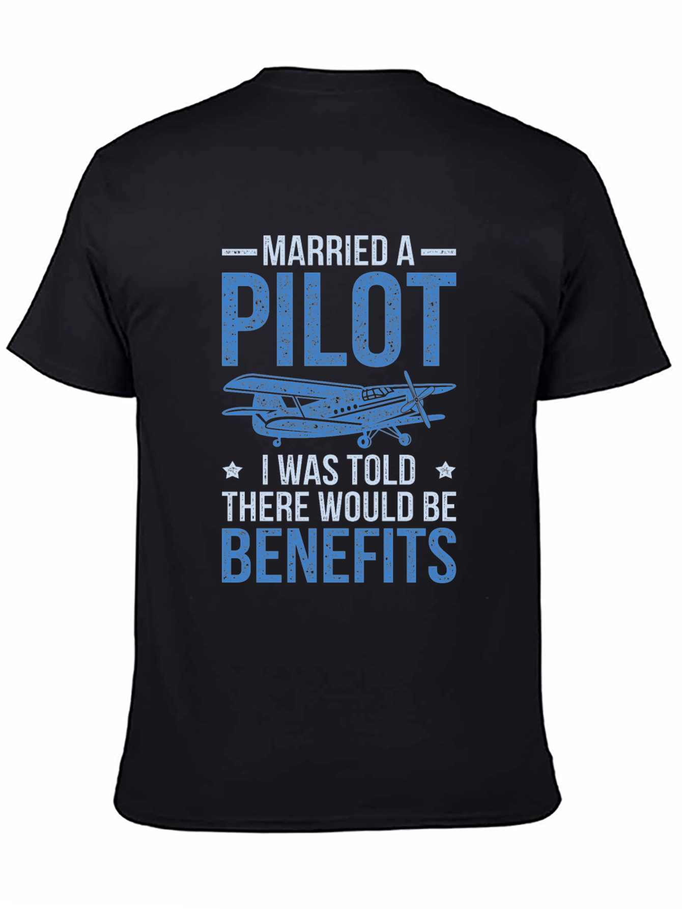 Black Married a Pilot T-Shirt view 4