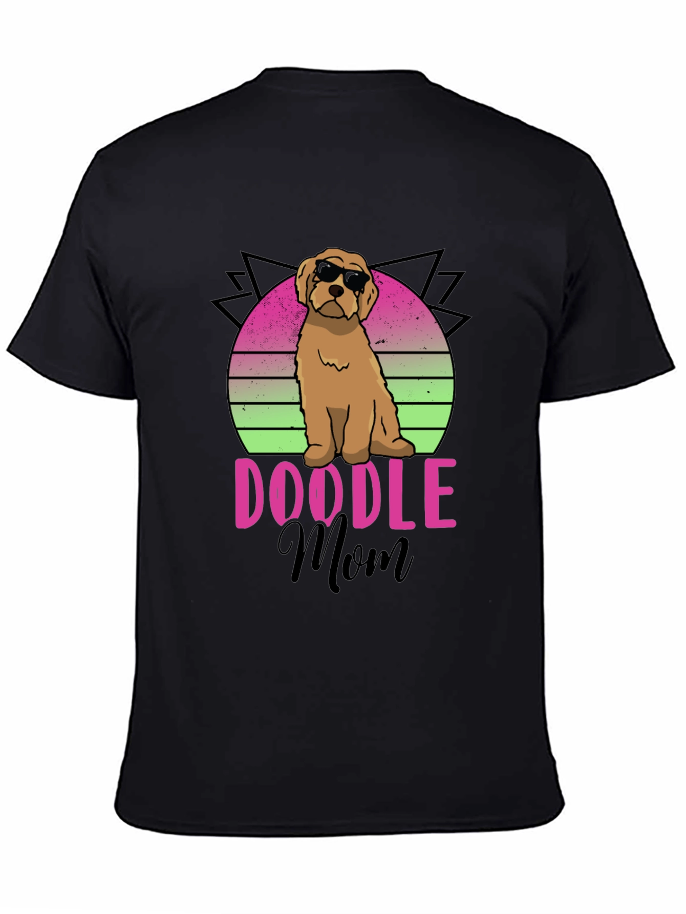Black Doodle Mom Black T-Shirt - Dog Lover Gift view 4