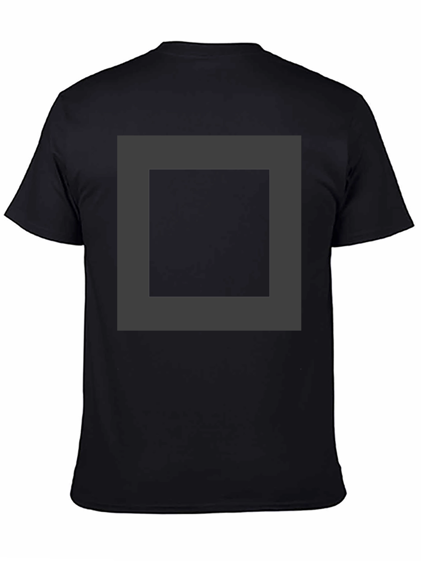 Black Men's Black Crew Neck Short Sleeve T-Shirt view 4