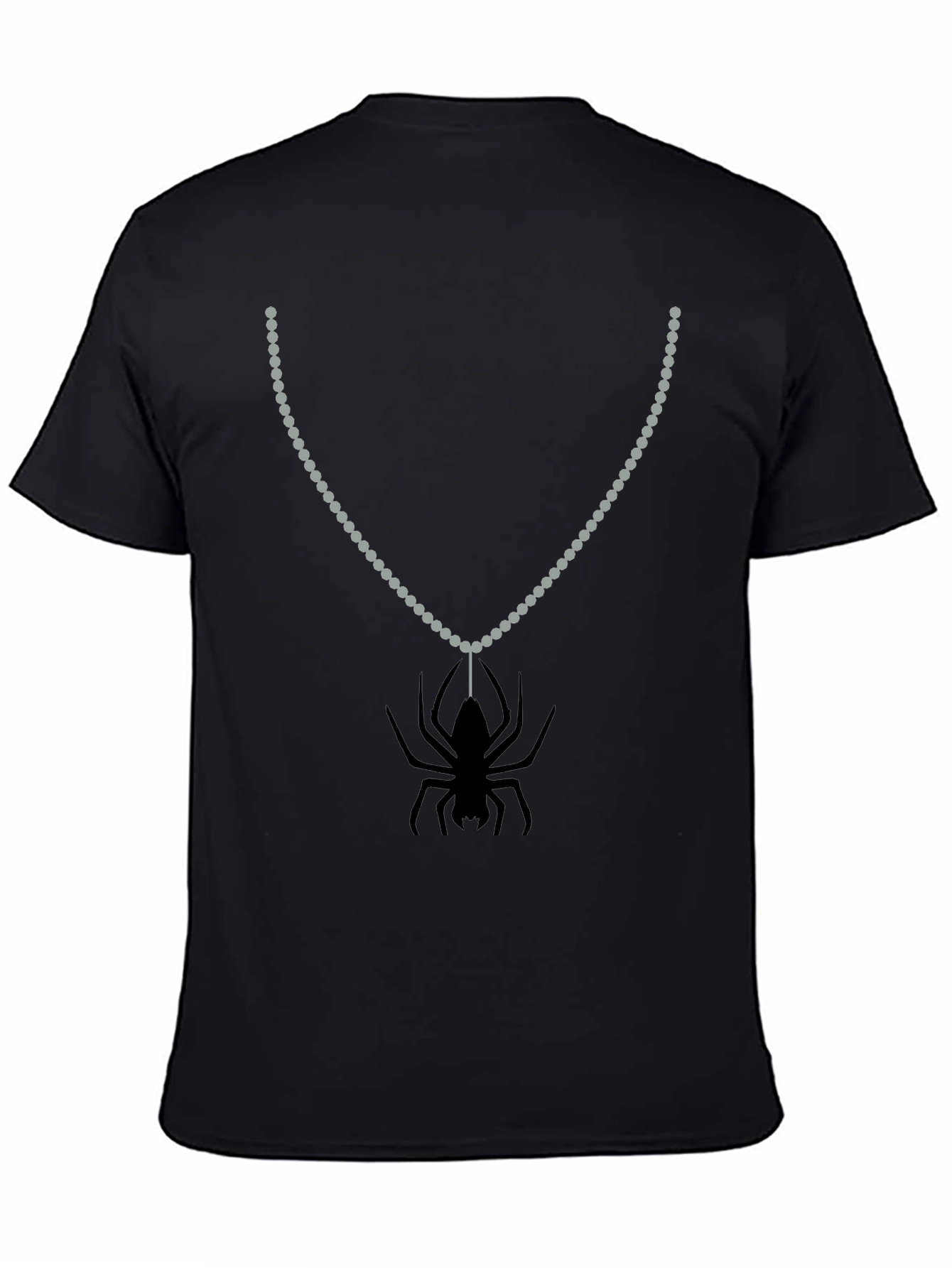Black Spider Pendant Tee - Creepy Cool Style view 4