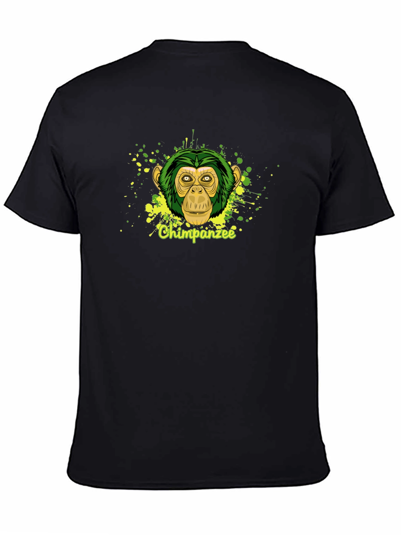 Black Chimpanzee Graphic Tee - Men's Black T-Shirt view 4