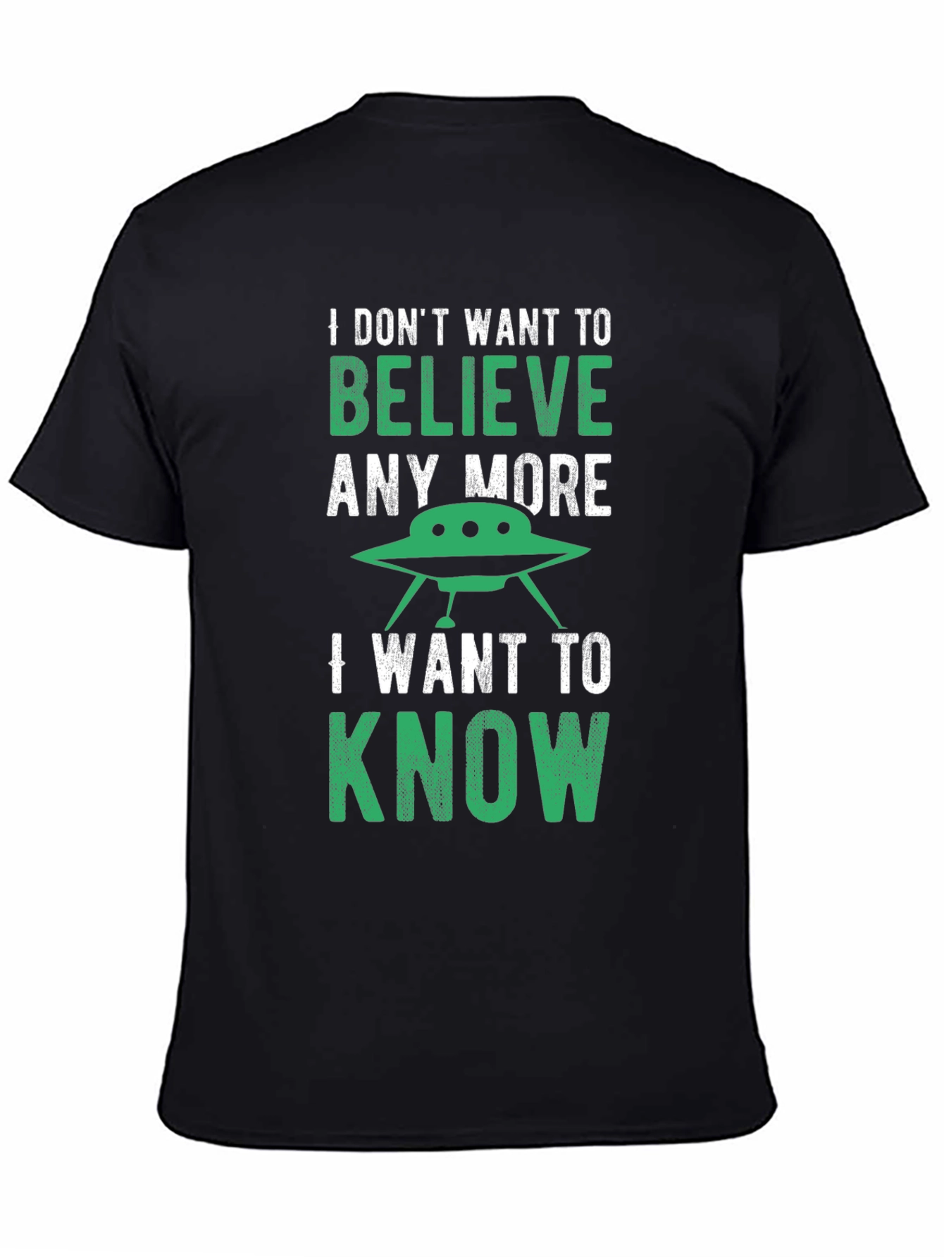 Black I Want to Know UFO Graphic Tee view 4