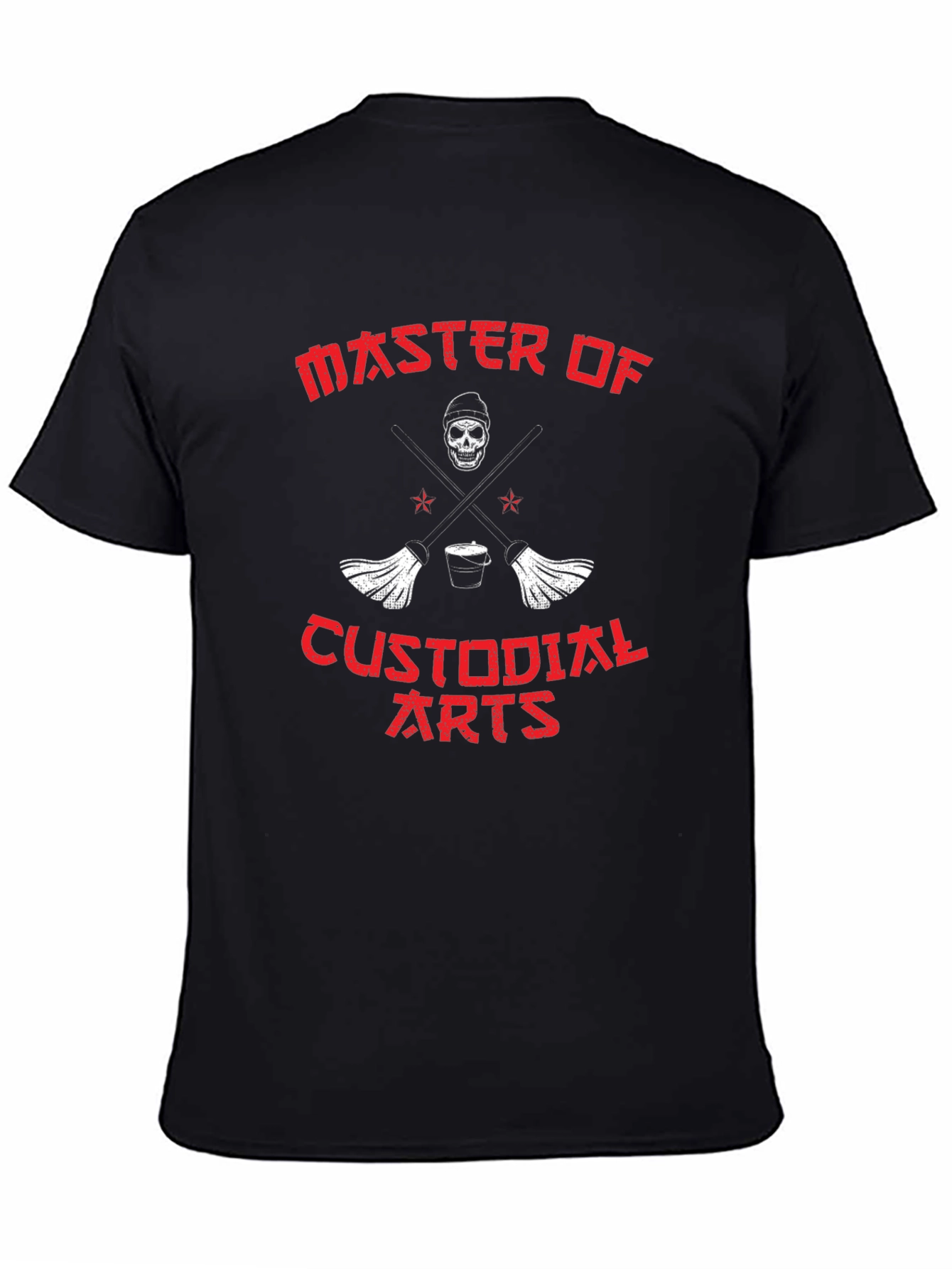 Black Master of Custodial Arts Graphic T-Shirt view 4